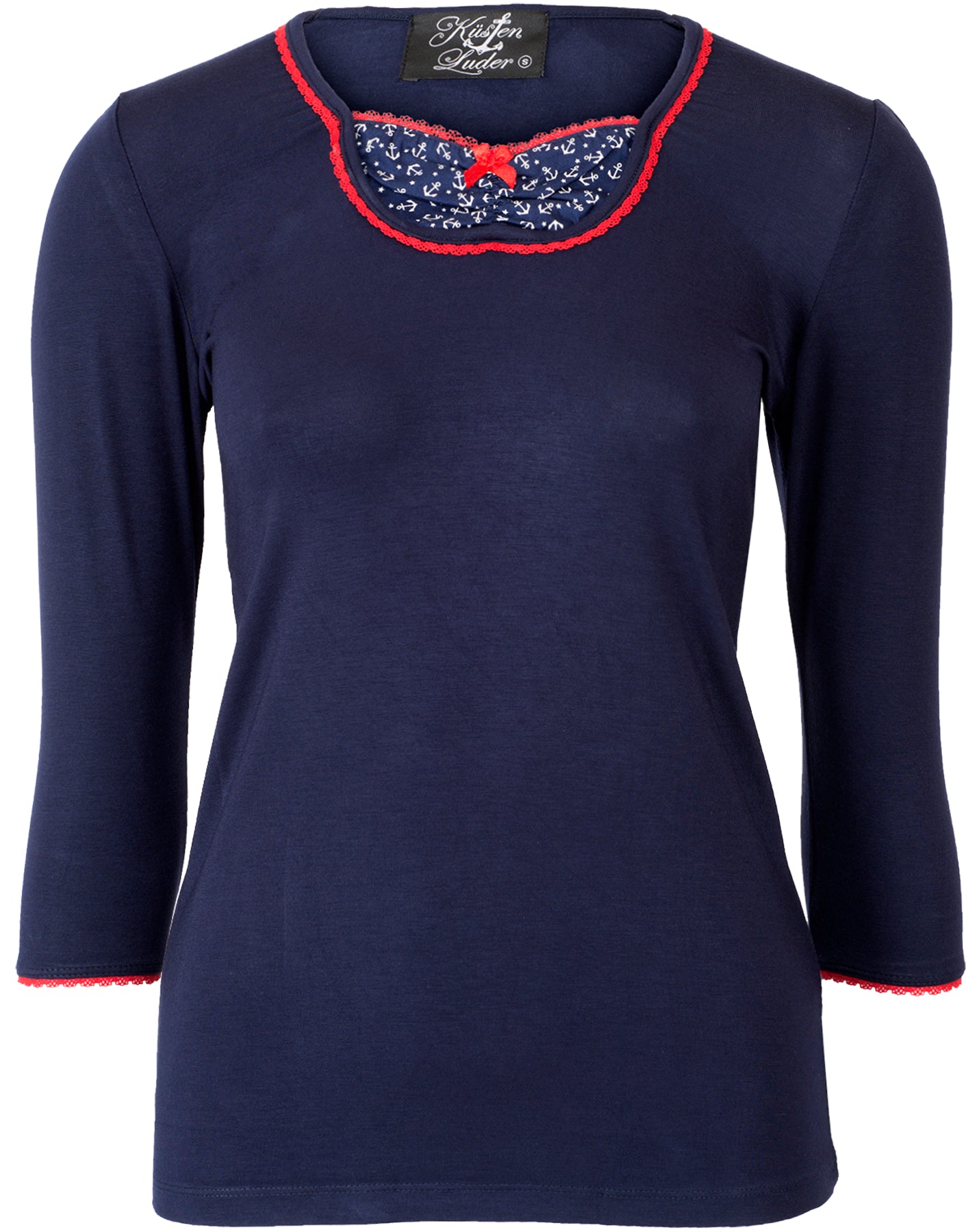 Kuestenluder_MARRET_Vintage_ANKER_Anchor_Sailor_Bow_dreiviertel_Arm_SHIRT_killer_kirsche
