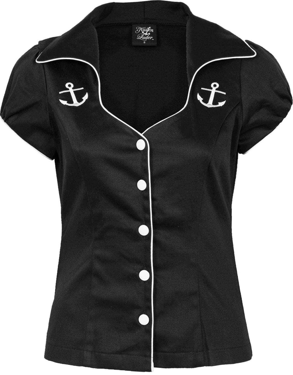 Kuestenluder_MAYBELLE_Anchor_ANKER_Oberteil_Rodeo_BLUSE_Schwarz-1