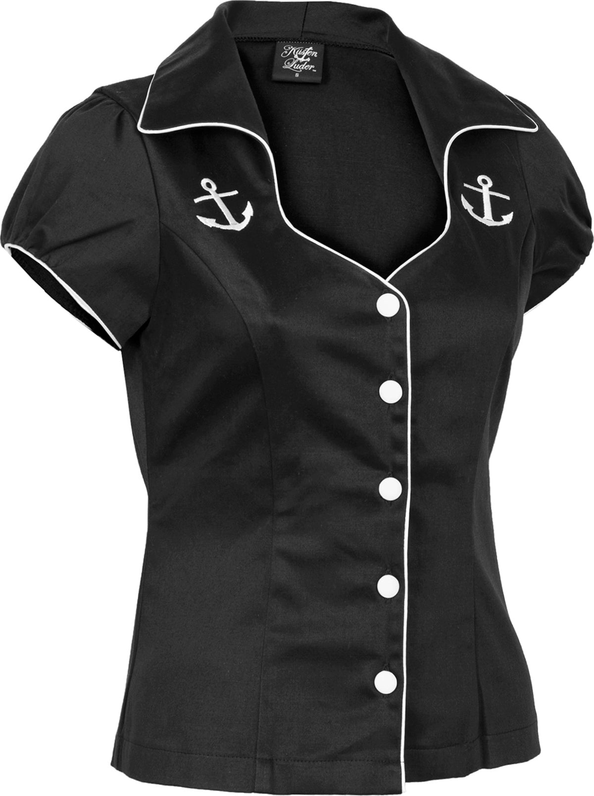 Kuestenluder_MAYBELLE_Anchor_ANKER_Oberteil_Rodeo_BLUSE_Schwarz-2