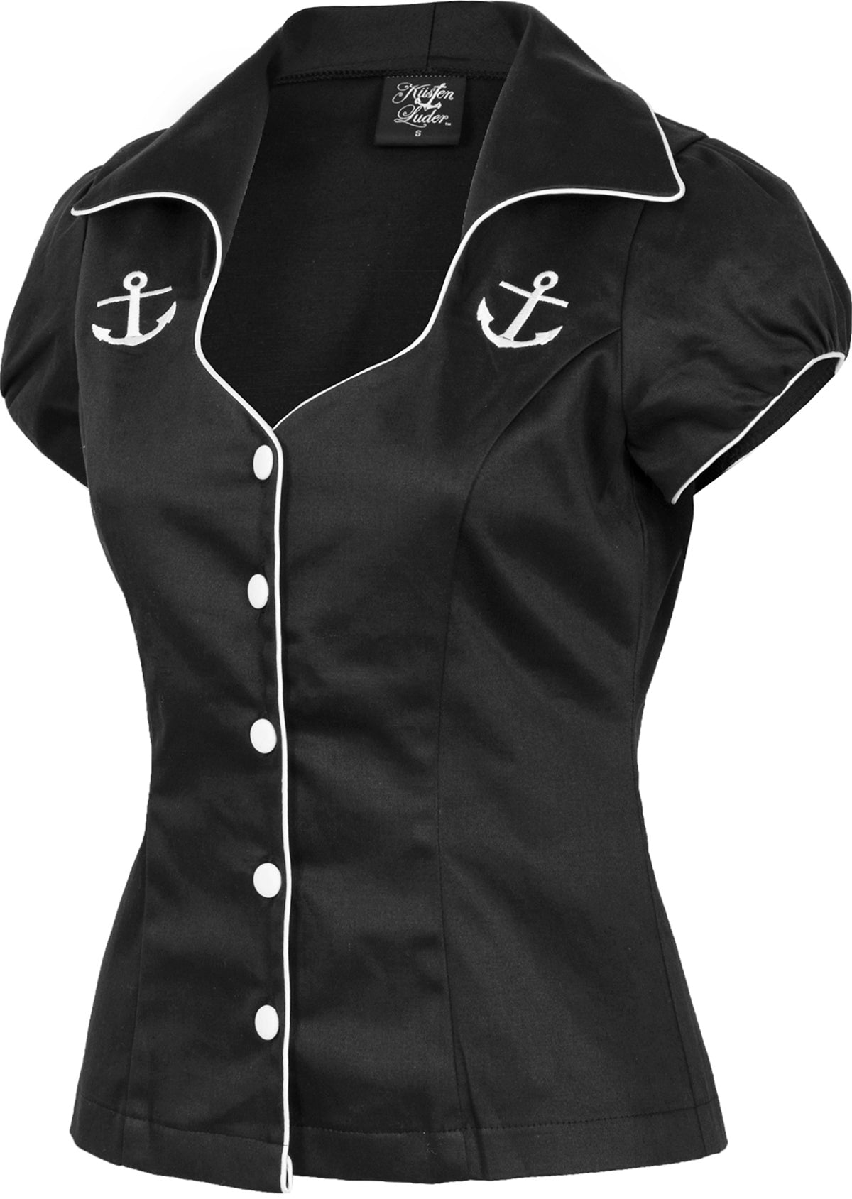 Kuestenluder_MAYBELLE_Anchor_ANKER_Oberteil_Rodeo_BLUSE_Schwarz-3