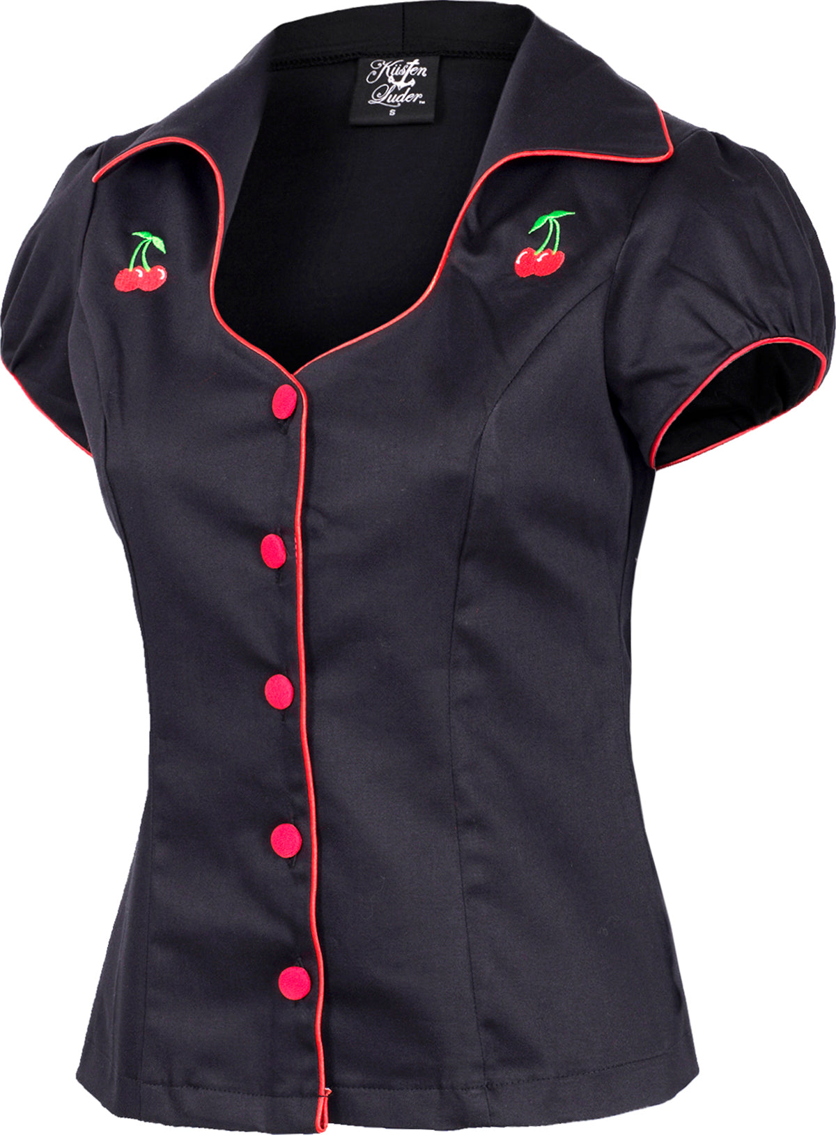 Kuestenluder_MAYBELLE_Vintage_CHERRY_Kirschen_Oberteil_Rodeo_BLUSE-2