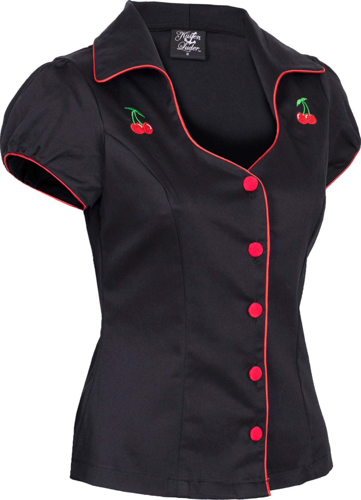 Kuestenluder_MAYBELLE_Vintage_CHERRY_Kirschen_Oberteil_Rodeo_BLUSE-3
