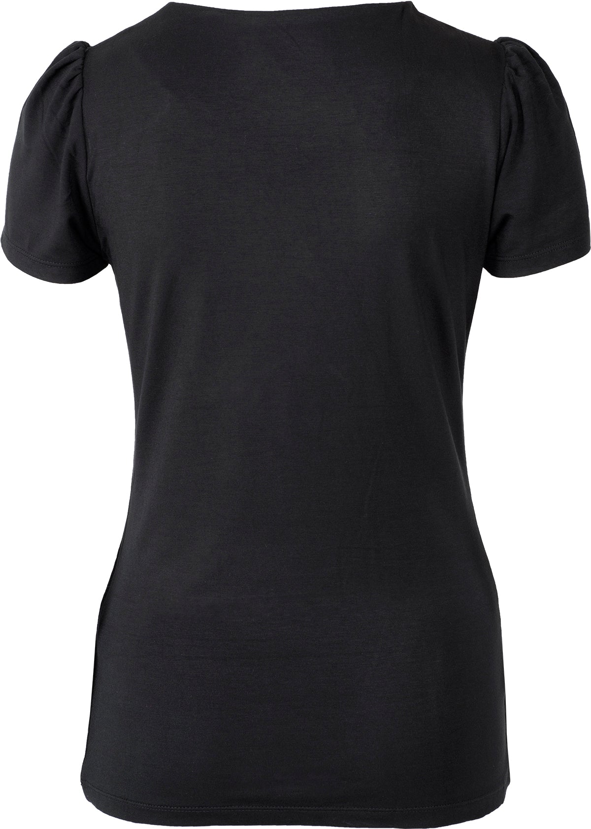 Kuestenluder_MEELAH_Vintage_V-NECK_Wickeloptik_Kurzarm_SHIRT_Schwarz-4