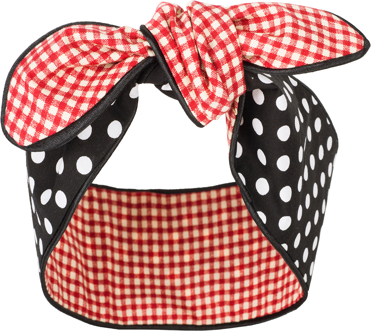 Kuestenluder_MELLIE_Polka_Dot_PEPITA_Retro_Paspel_HAARBAND_Hair_Band-5