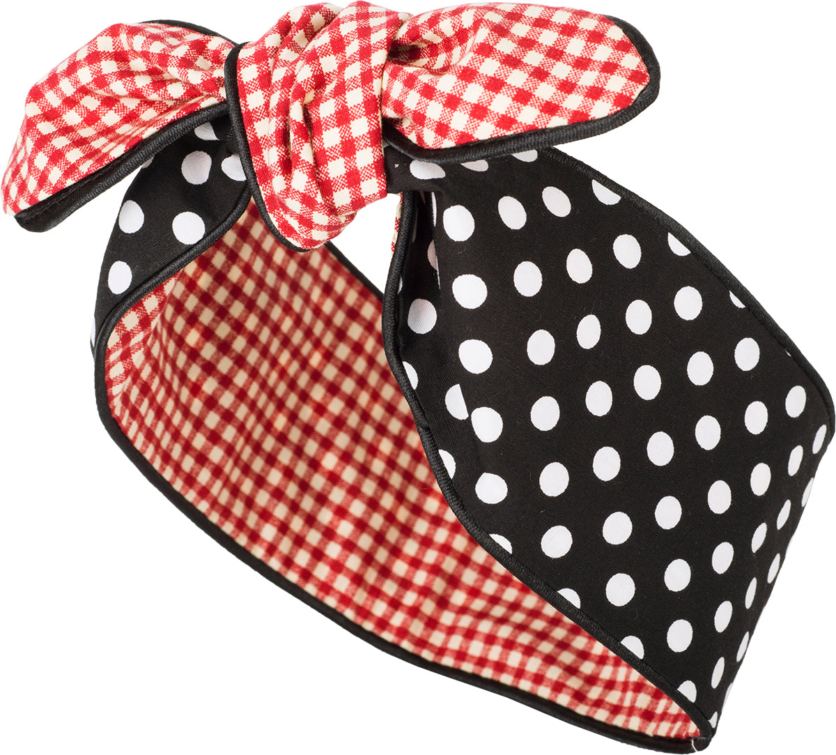 Kuestenluder_MELLIE_Polka_Dot_PEPITA_Retro_Paspel_HAARBAND_Hair_Band-6