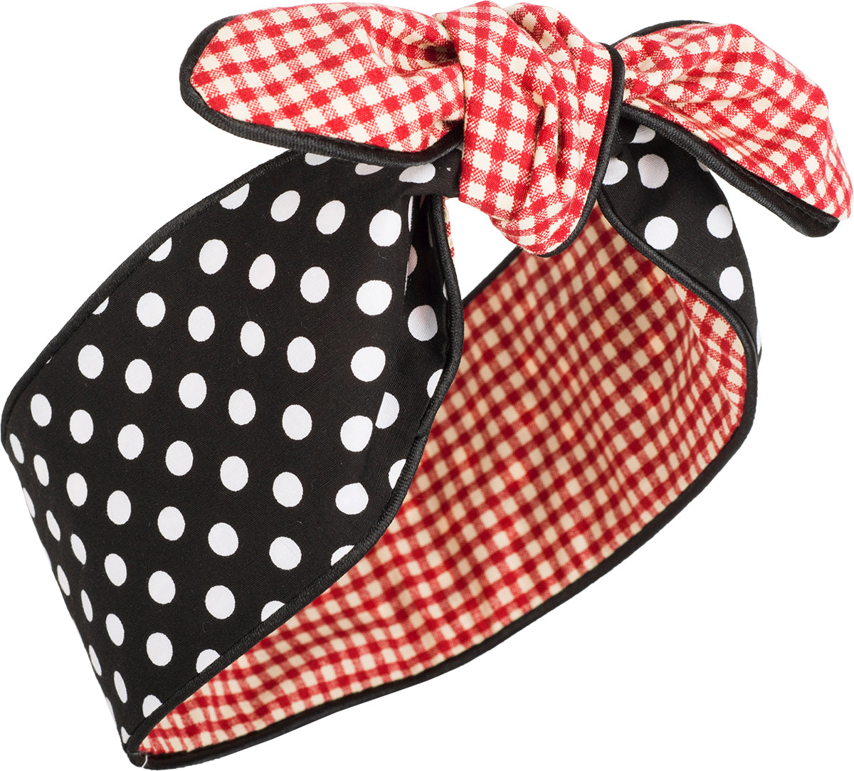 Kuestenluder_MELLIE_Polka_Dot_PEPITA_Retro_Paspel_HAARBAND_Hair_Band-7