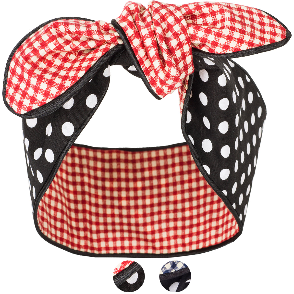 Kuestenluder_MELLIE_Polka_Dot_PEPITA_Retro_Paspel_HAARBAND_Hair_Band_galerienxdrWhpkjAmt2