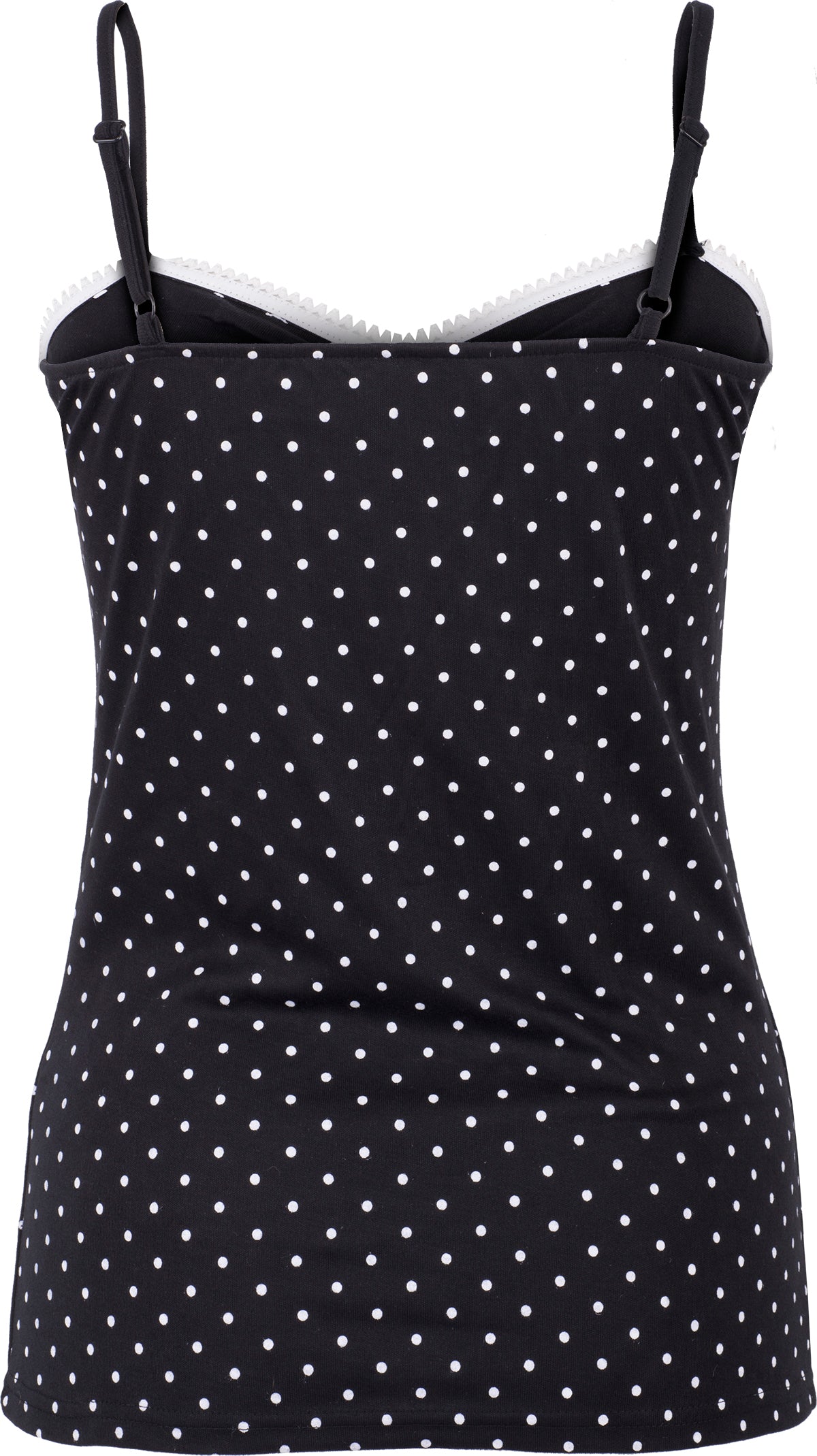 Kuestenluder_MINAH_Polka_Dot_PUNKTE_Spaghetti_TOP_Oberteil_Schwarz-Weiss-4