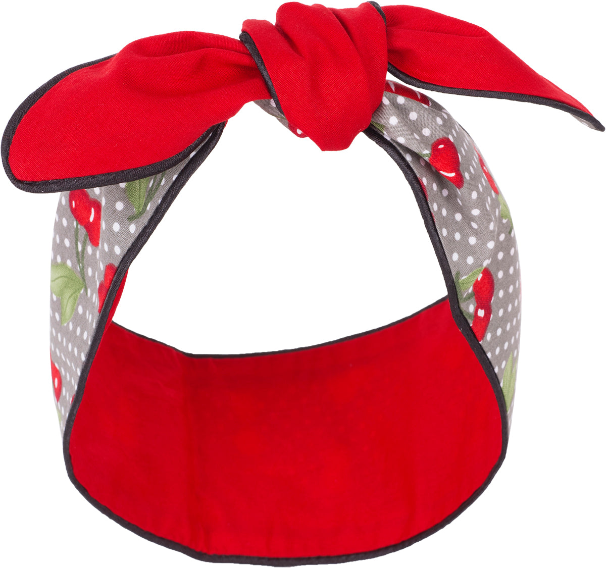 Kuestenluder_MIRENA_Polka_Dot_KIRSCHEN_Cherry_Paspel_HAARBAND_Grau-15f7da54f33e3f