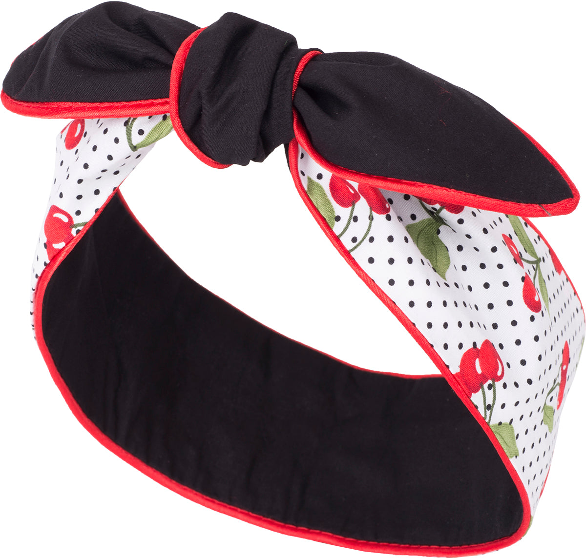 Kuestenluder_MIRENA_Polka_Dot_KIRSCHEN_Cherry_Paspel_HAARBAND_Hair_Band-25f7da5676769b