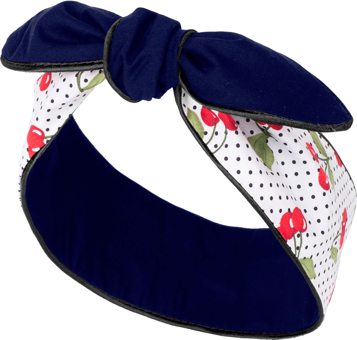 Kuestenluder_MIRENA_Polka_Dot_KIRSCHEN_Cherry_Paspel_HAARBAND_Hair_Bandb-25f7da570a13c5