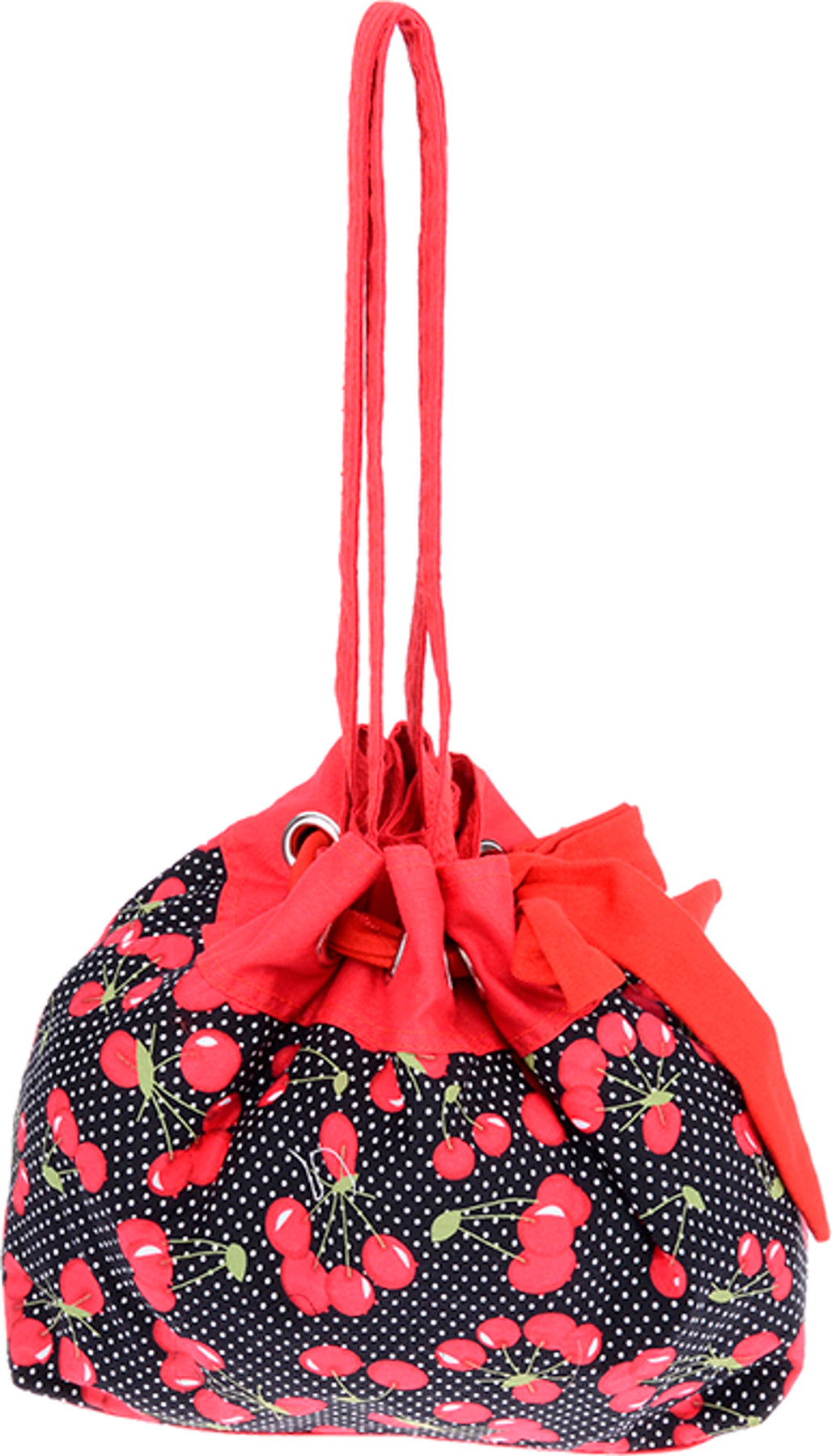Kuestenluder_MONIQUE_Cherries_Dots_Cord_Beuteltasche_BAG_killer_kirsche