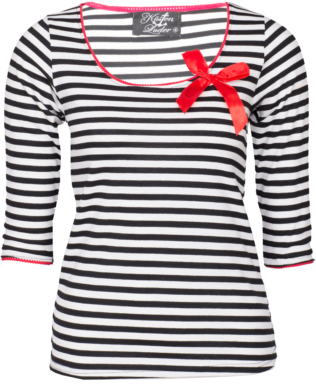 Kuestenluder_MYRTA_Sailor_Streifen_STRIPED_Red_Bow__Arm_SHIRT_-_SchwarzFsf1xepRHd0k4