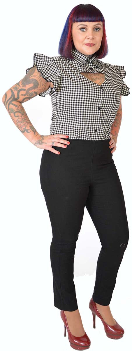 Kuestenluder_NAYMA_Vintage_PEPITA_Karo_CUT-OUT_Retro_BLUSE_Weiss-6