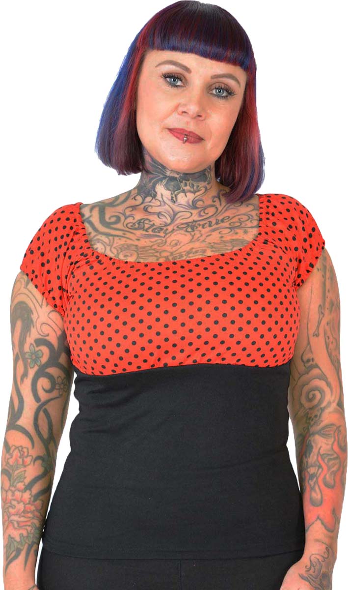 Kuestenluder_NEELY_50s_POLKA_DOT_Punkte_Vintage_PIN_UP_Bluse_SHIRT-1