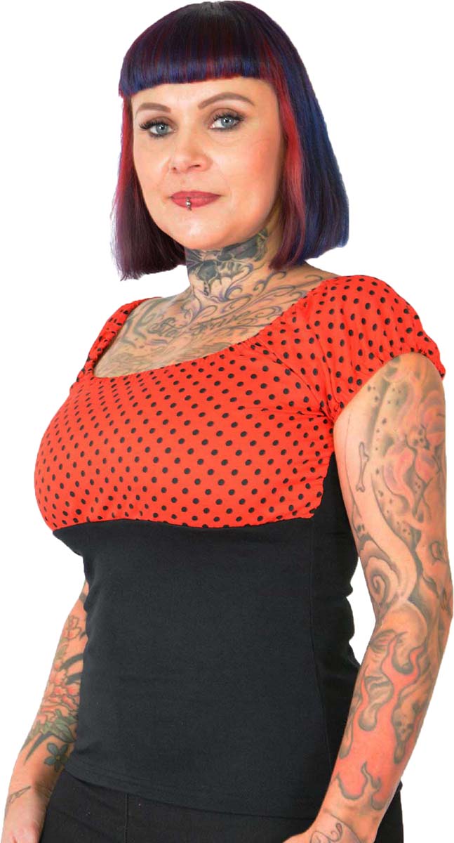 Kuestenluder_NEELY_50s_POLKA_DOT_Punkte_Vintage_PIN_UP_Bluse_SHIRT-2