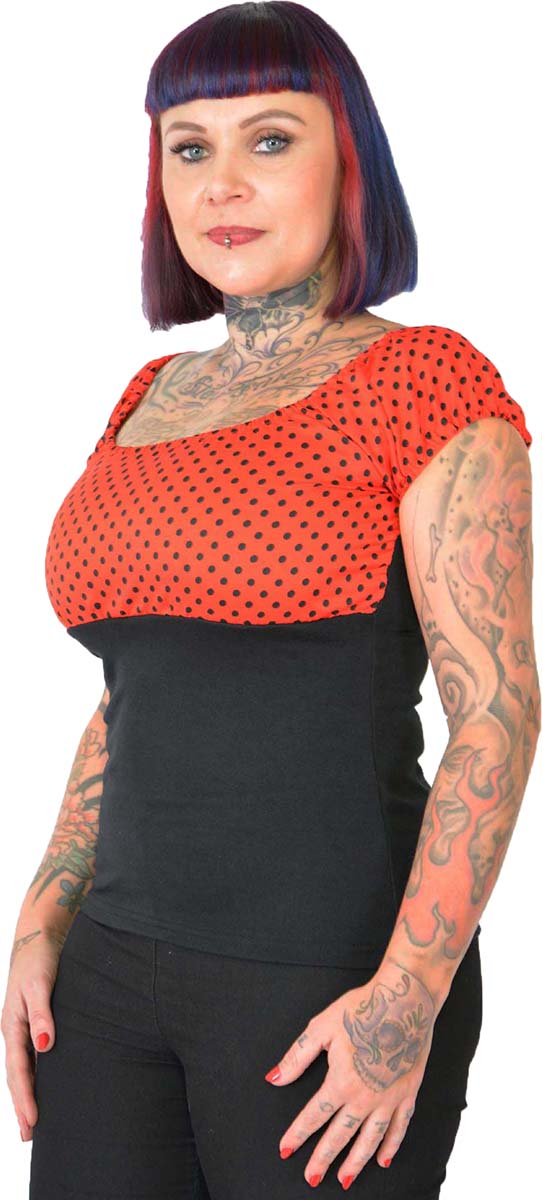 Kuestenluder_NEELY_50s_POLKA_DOT_Punkte_Vintage_PIN_UP_Bluse_SHIRT-3
