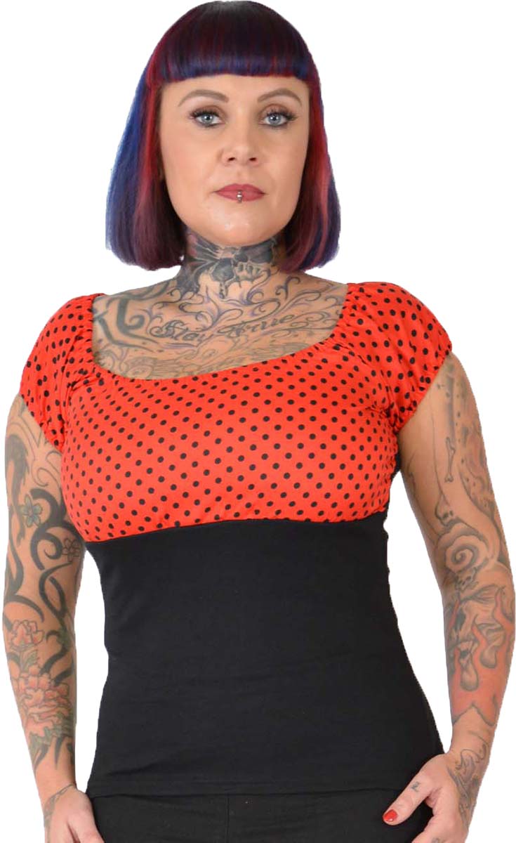 Kuestenluder_NEELY_50s_POLKA_DOT_Punkte_Vintage_PIN_UP_Bluse_SHIRT-4