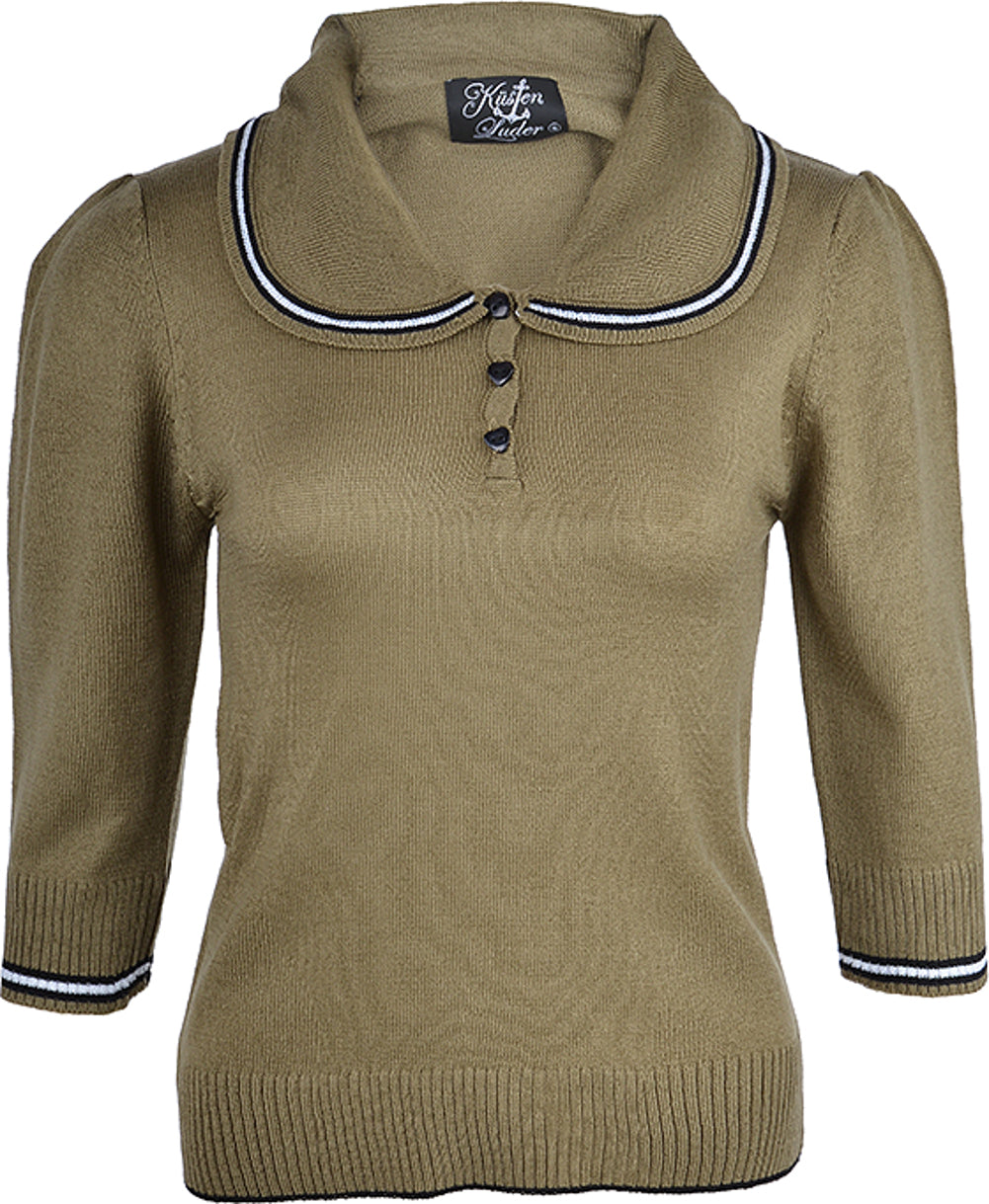 Kuestenluder_NENI_Sailor_BUBIKRAGEN_Retro_50s_34_Arm_PULLOVER_-_Gruen
