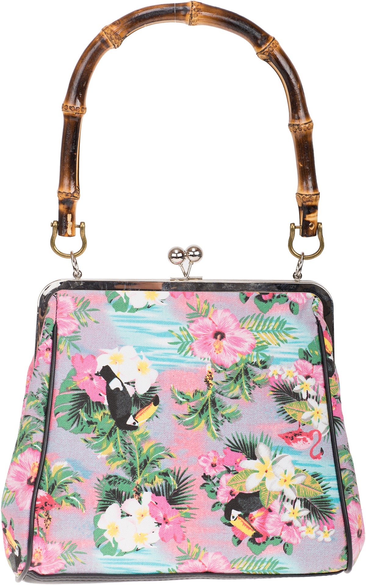Kuestenluder_NERIAH_40s_Bamboo_TIKI_FLAMINGO_Tukan_Kisslock_Handtasche_BAG