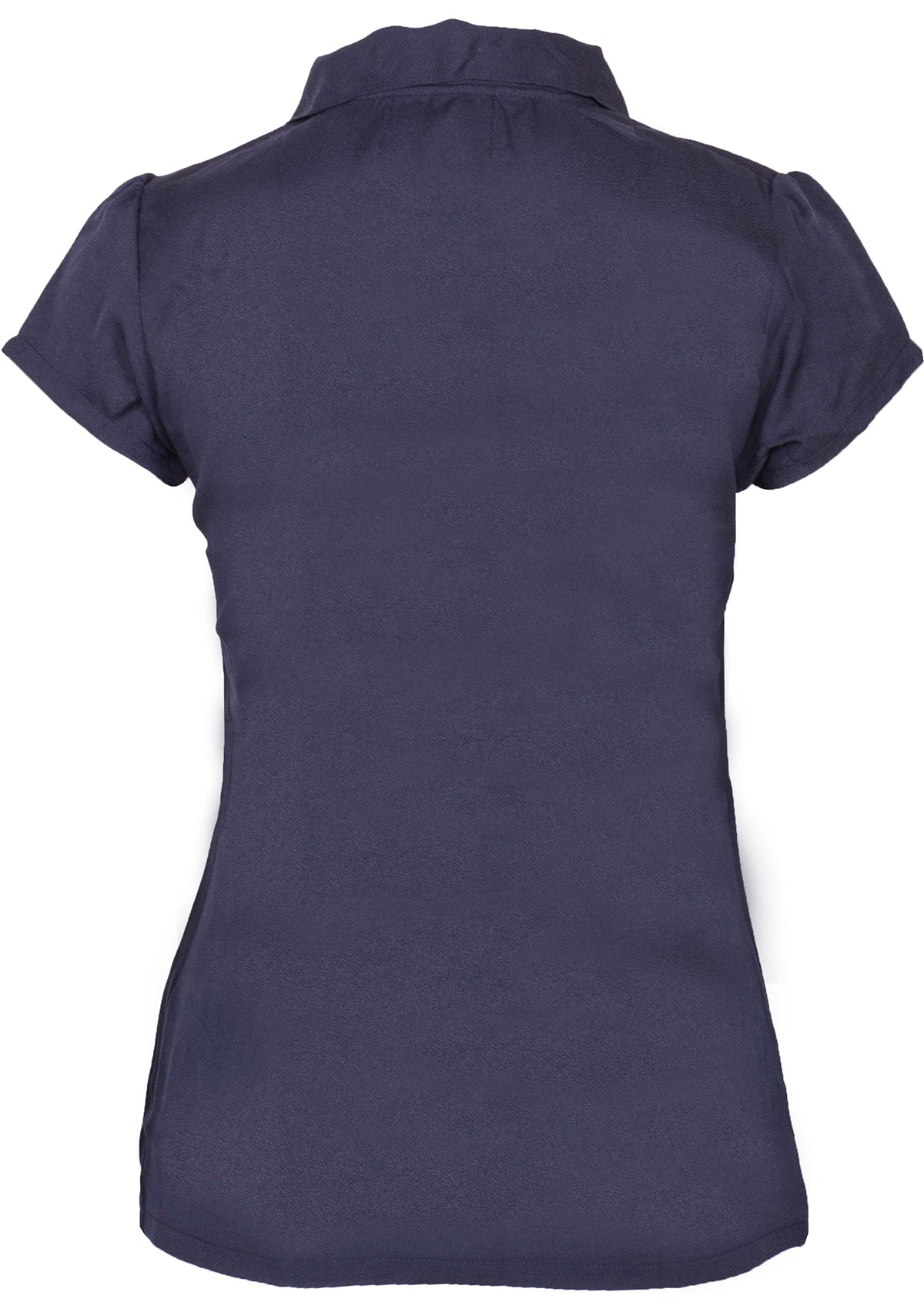 Kuestenluder_NOELY_Vintage_BASIC_Retro_50s_Kurzarm_BLUSE_Shirt_-_Navy-4
