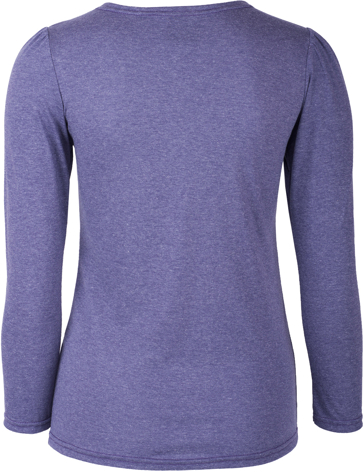 Kuestenluder_OANAE_50s_Basic_V-NECK_Langarm_SHIRT_Oberteil_-_Blaumeliert_04xoG8q1fS0f7gA