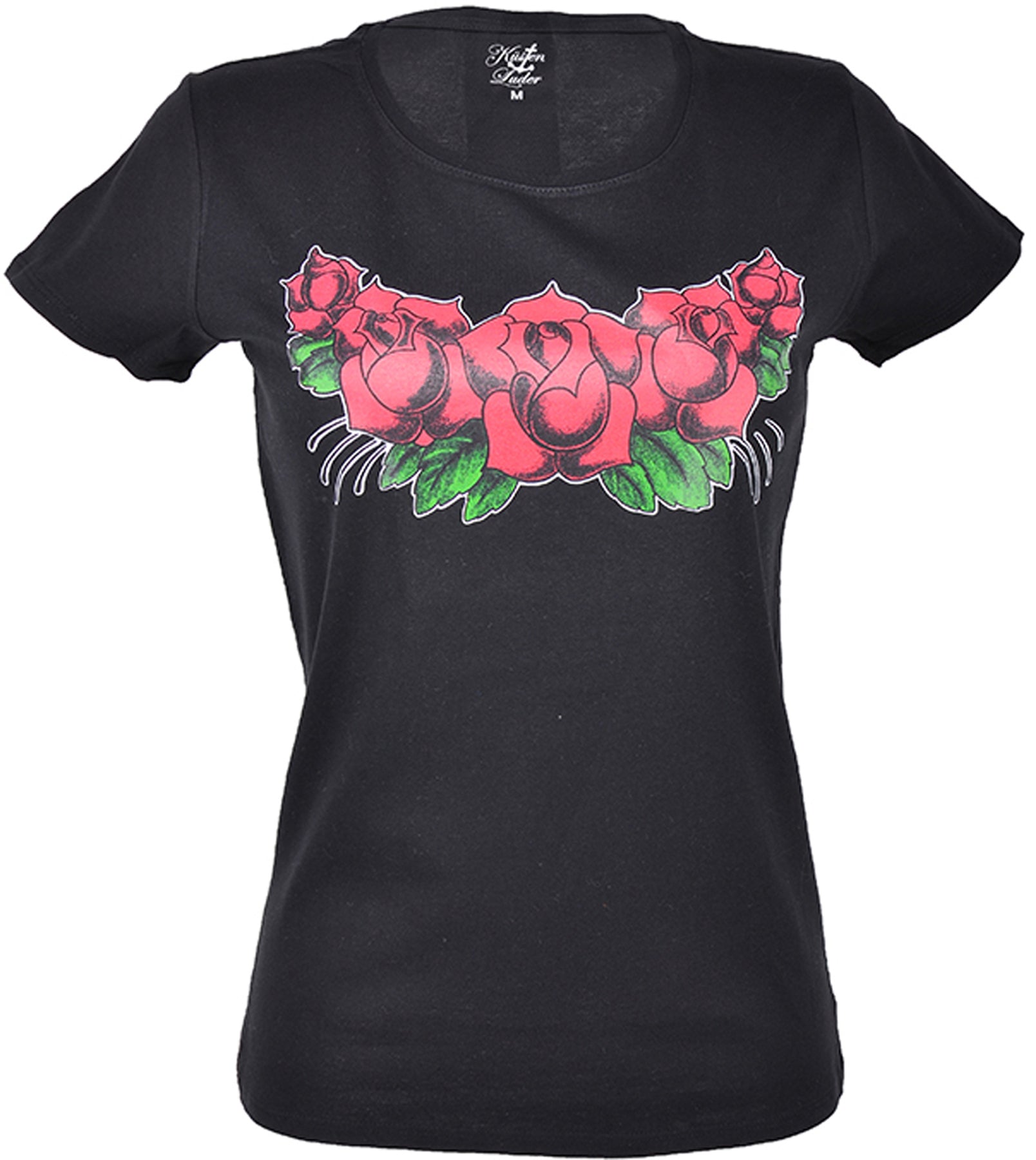Kuestenluder_Oldschool_TATTOO_Roses_T-SHIRT_-_Schwarz_killer_kirscheVvLX6Ez5GgaBX