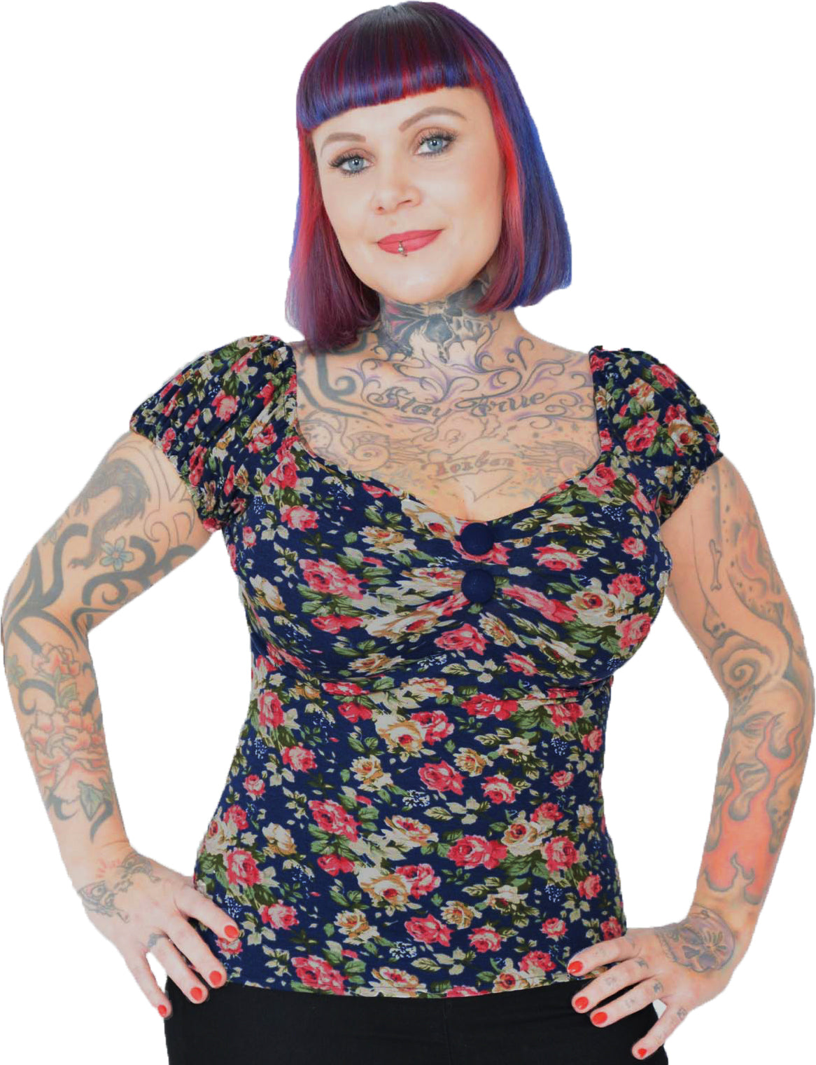 Kuestenluder_QUINCY_50s_Floral_ROSES_Vintage_GYPSY_Kurzarm_BLUSE_Shirt-16TJ8ChgBtlVei