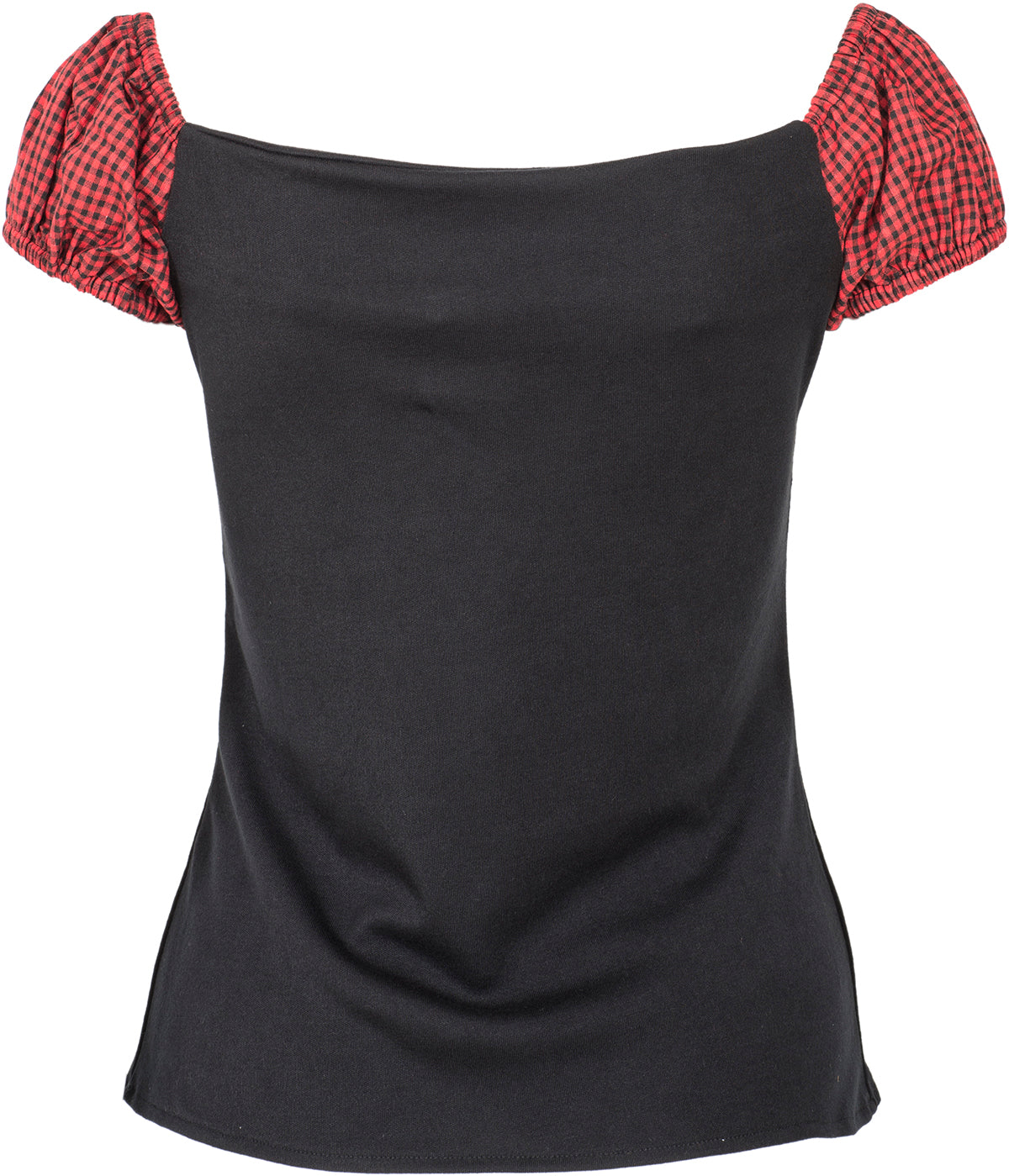 Kuestenluder_QUINCY_Vintage_PEPITA_Kurzarm_BLUSENSHIRT_Oberteil_Rot-4uYBfIMixXJMva