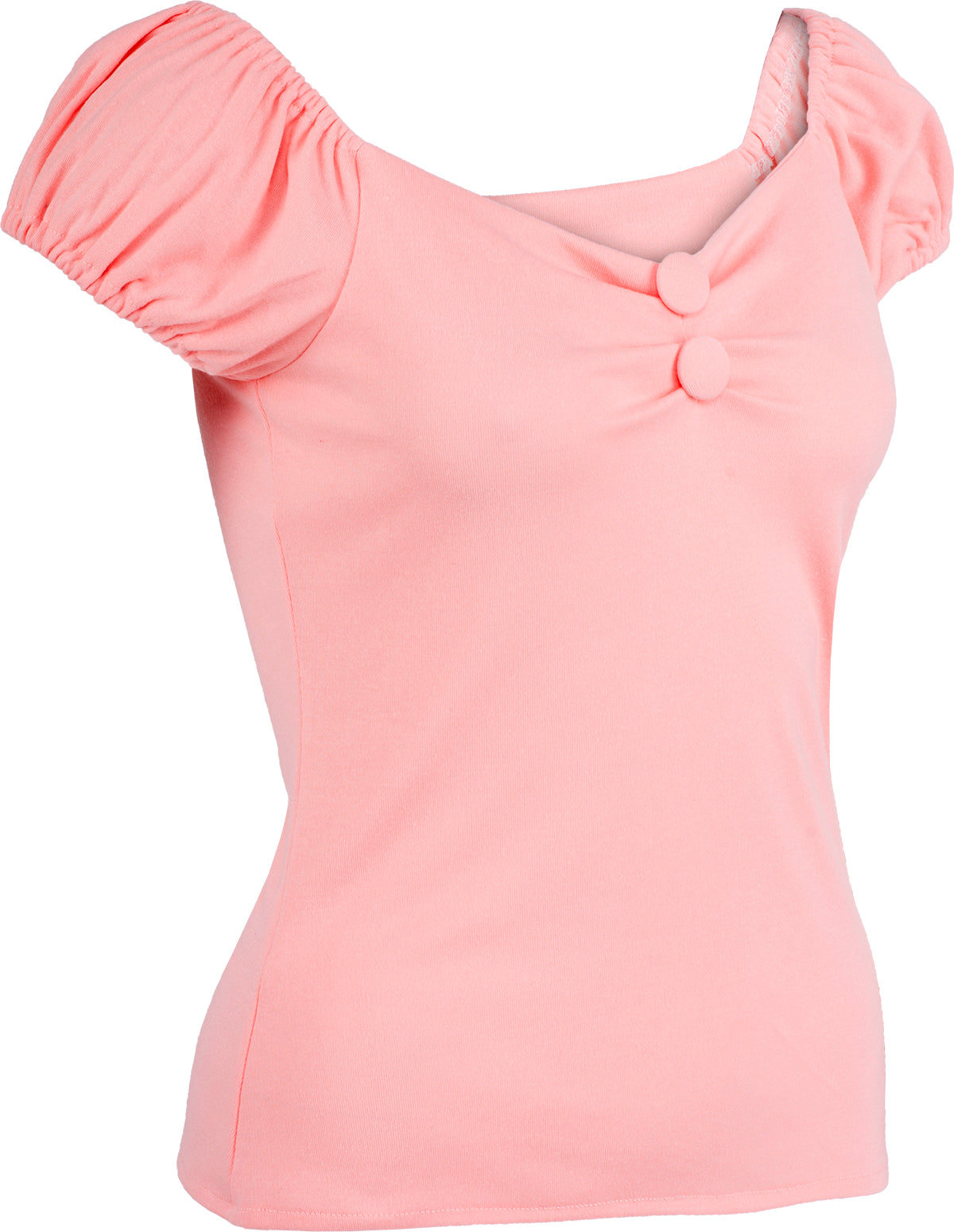 Kuestenluder_QUINCY_Vintage_PIN_UP_Plain_Oberteil_BLUSENSHIRT_Apricot-3KdqMg1klLJ0oK
