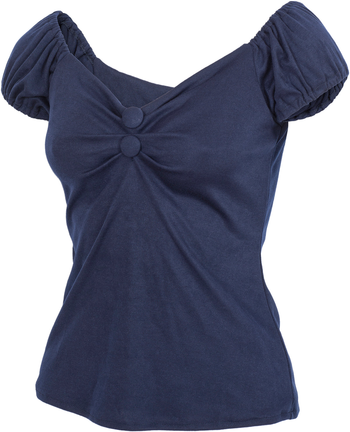Kuestenluder_QUINCY_Vintage_PIN_UP_Plain_Oberteil_BLUSENSHIRT_Navy-38OiJb7r0zPf9m
