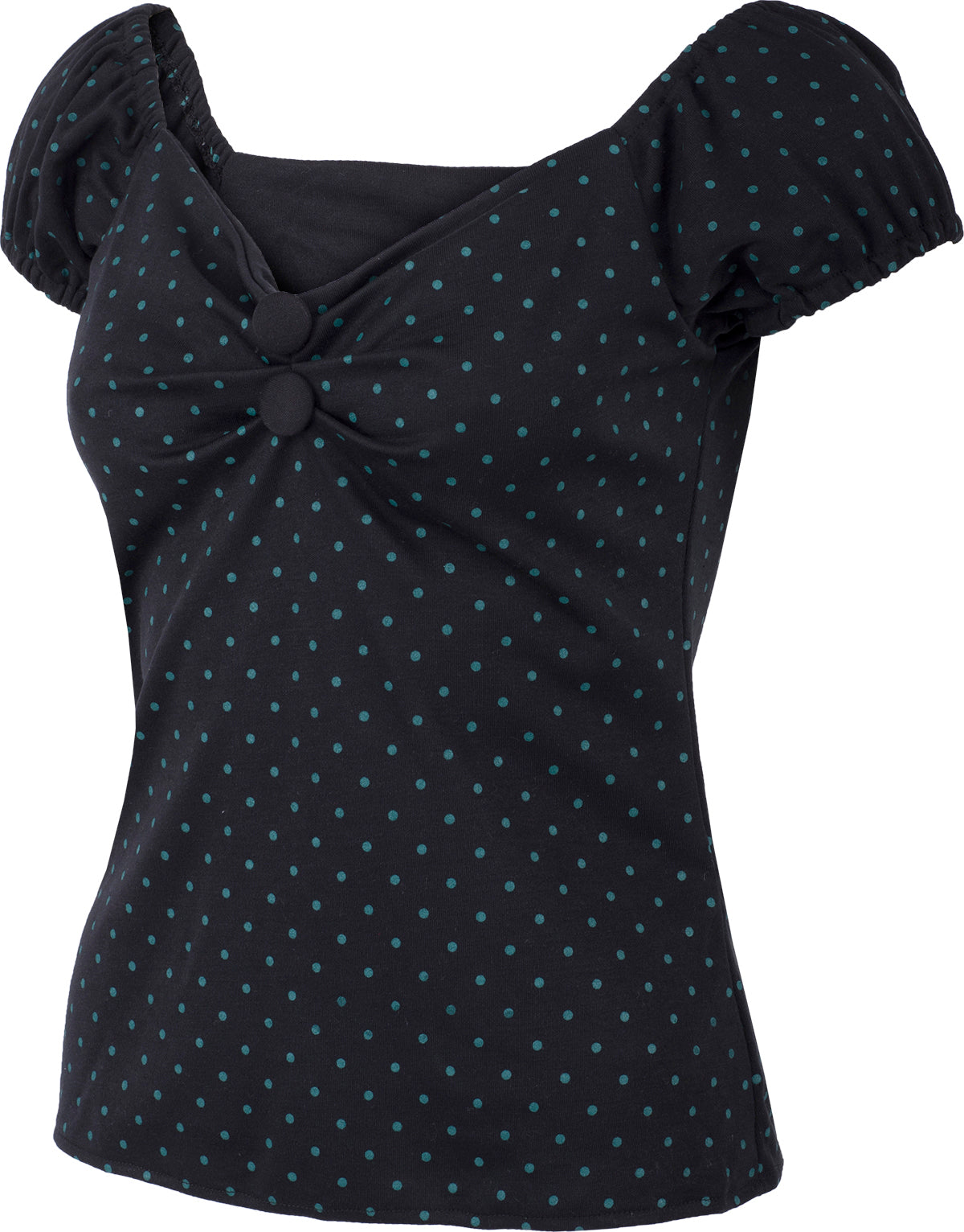 Kuestenluder_QUINCY_Vintage_POLKA_DOT_Oberteil_BLUSENSHIRT_Schwarz-Petrol-2Ofz3Yj6wy3pHN