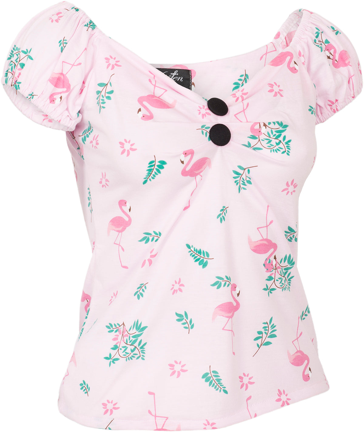 Kuestenluder_QUINCY_Vintage_Tropical_FLAMINGO_Flower_Oberteil_BLUSENSHIRT-2ac8F6UmDBDK9y