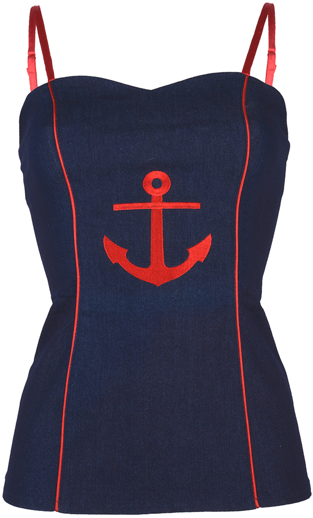 Kuestenluder_RED_ANCHOR_Anker_JEANS_Denim_TOP_-_Blau