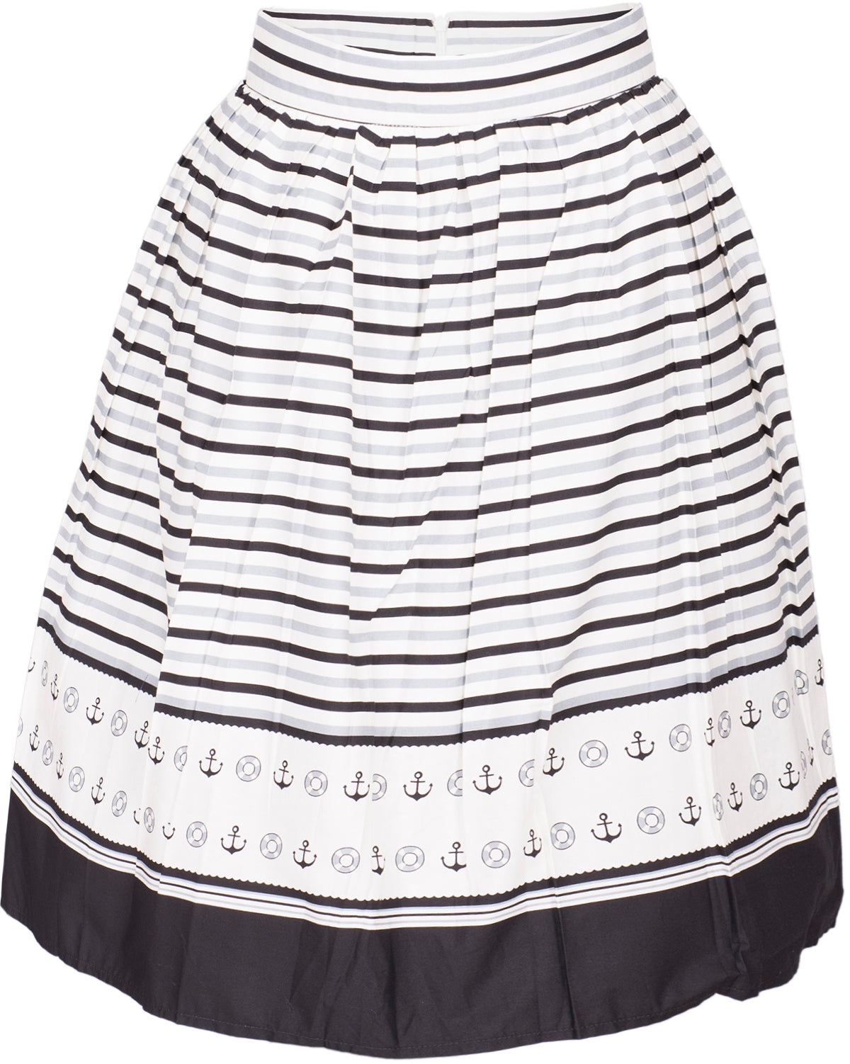 Kuestenluder_ROBBIN_Sailor_Streifen_ANCHOR_Anker_Vintage_SWING_SKIRT_Rock_-_SchwarzlyLJ87iHA4skv