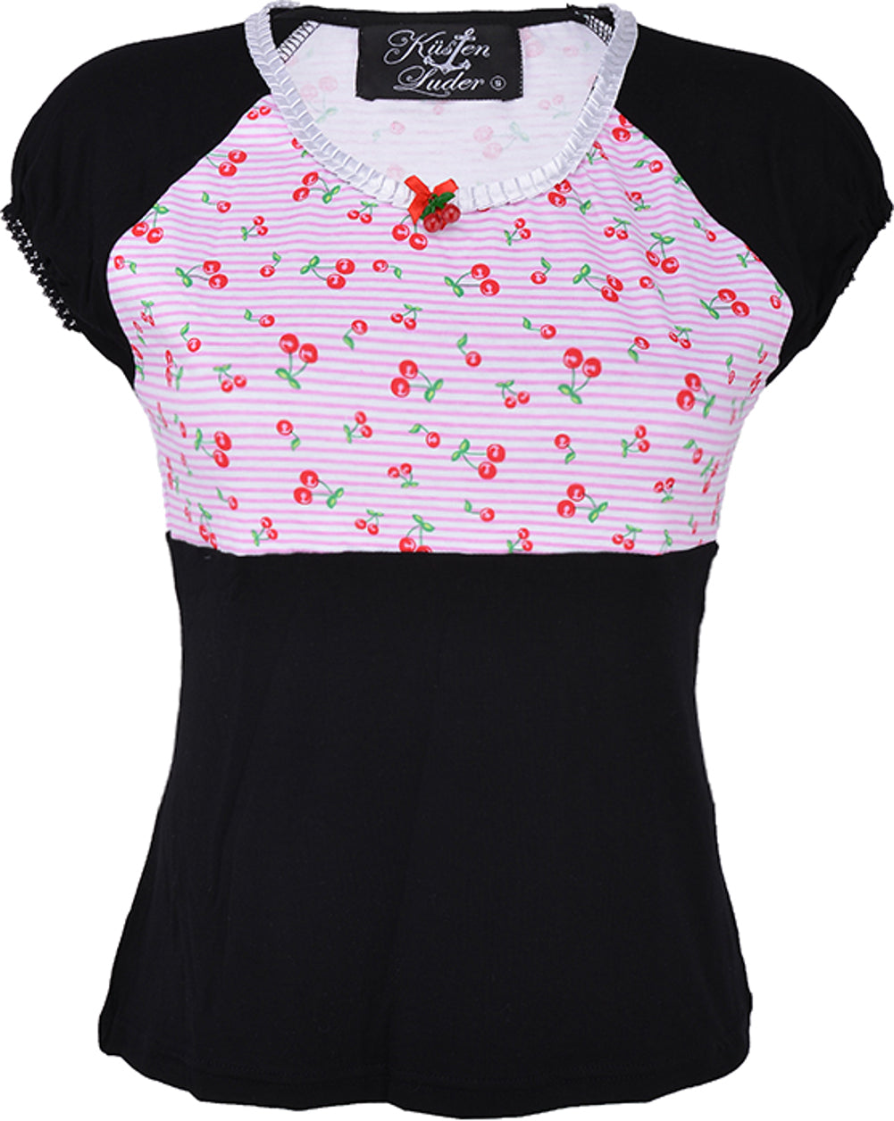 Kuestenluder_ROSITA_50s_Striped_CHERRY_Kirschen_SHIRT