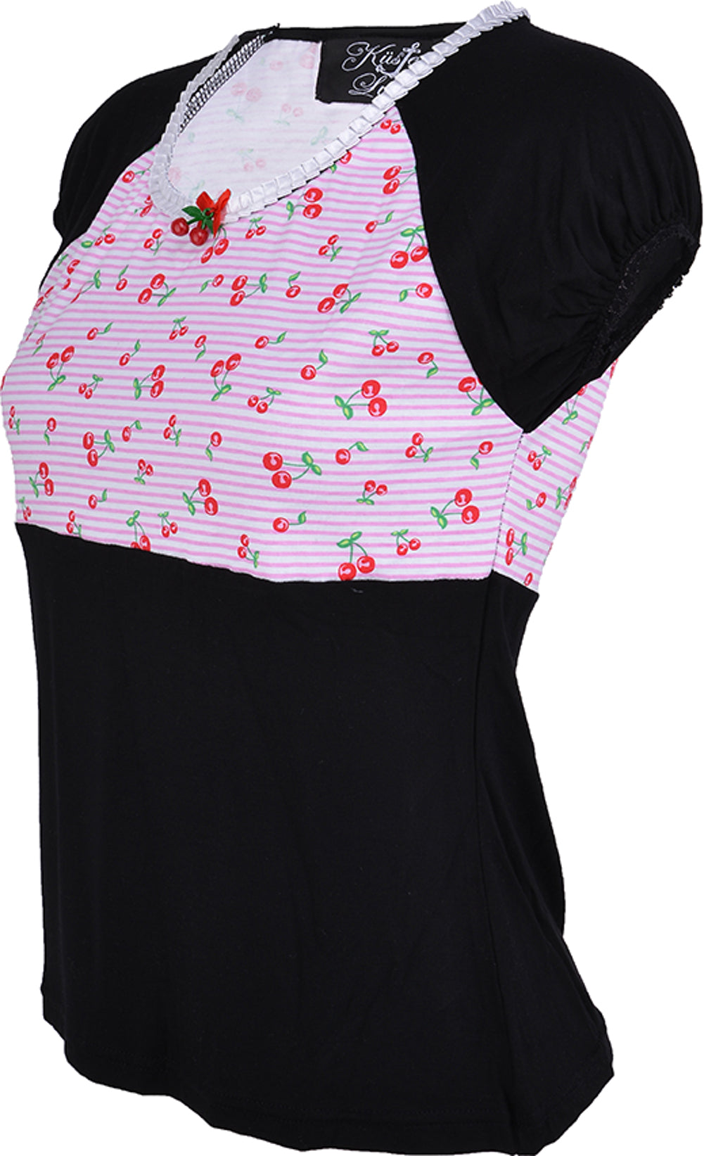 Kuestenluder_ROSITA_50s_Striped_CHERRY_Kirschen_SHIRT_1