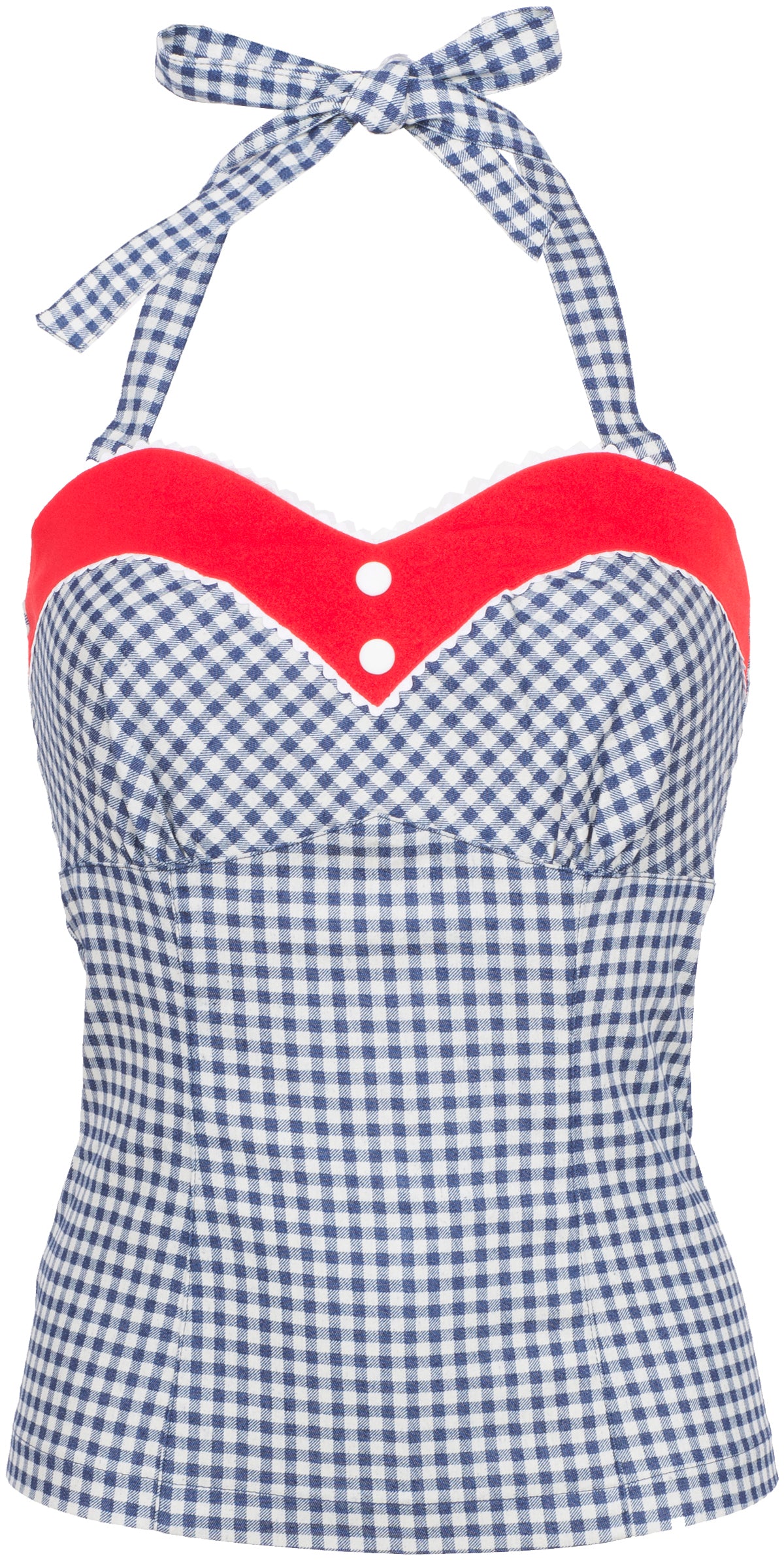 Kuestenluder_RUBIYE_Vichy_GINGHAM_Pin_Up_50s_Neckholder_TOP