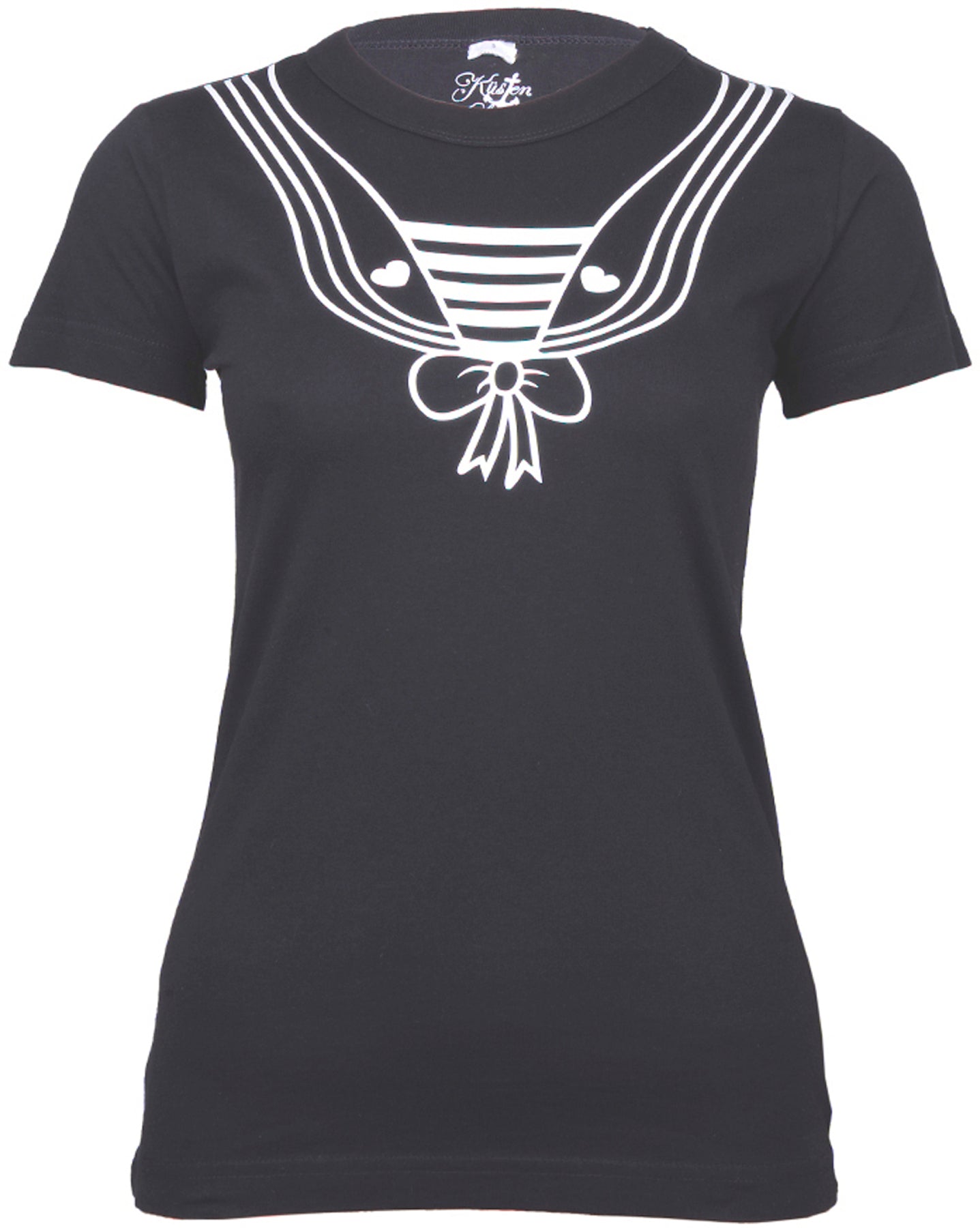 Kuestenluder_SAILOR_Matrosen_Heart_SHIRT_-_Schwarz_killer_kirsche