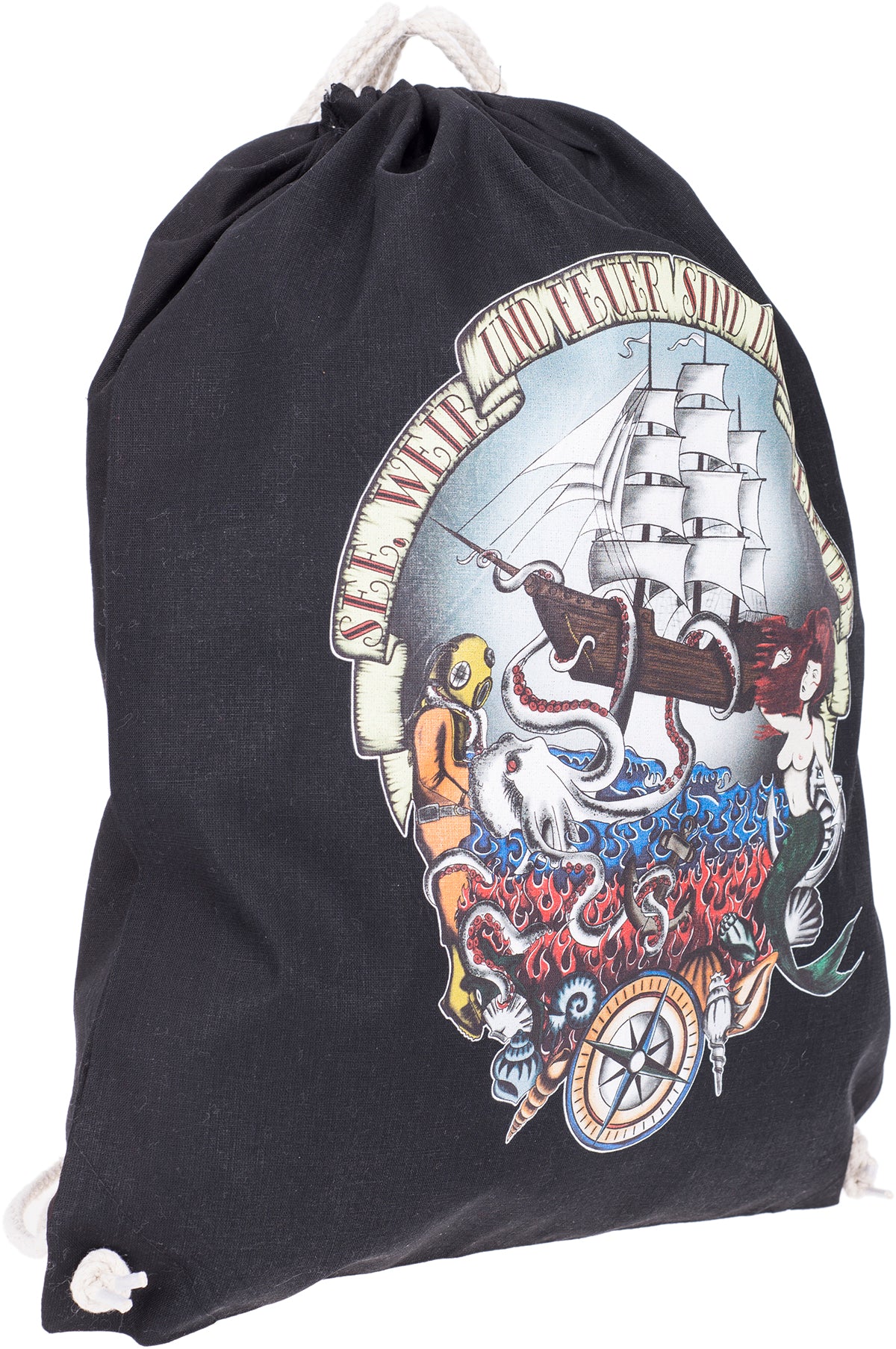 Kuestenluder_SEE_WEIB_UND_FEUER_Sailor_Ship_Mermaid_RUCKSACK_Turnbeutel-2