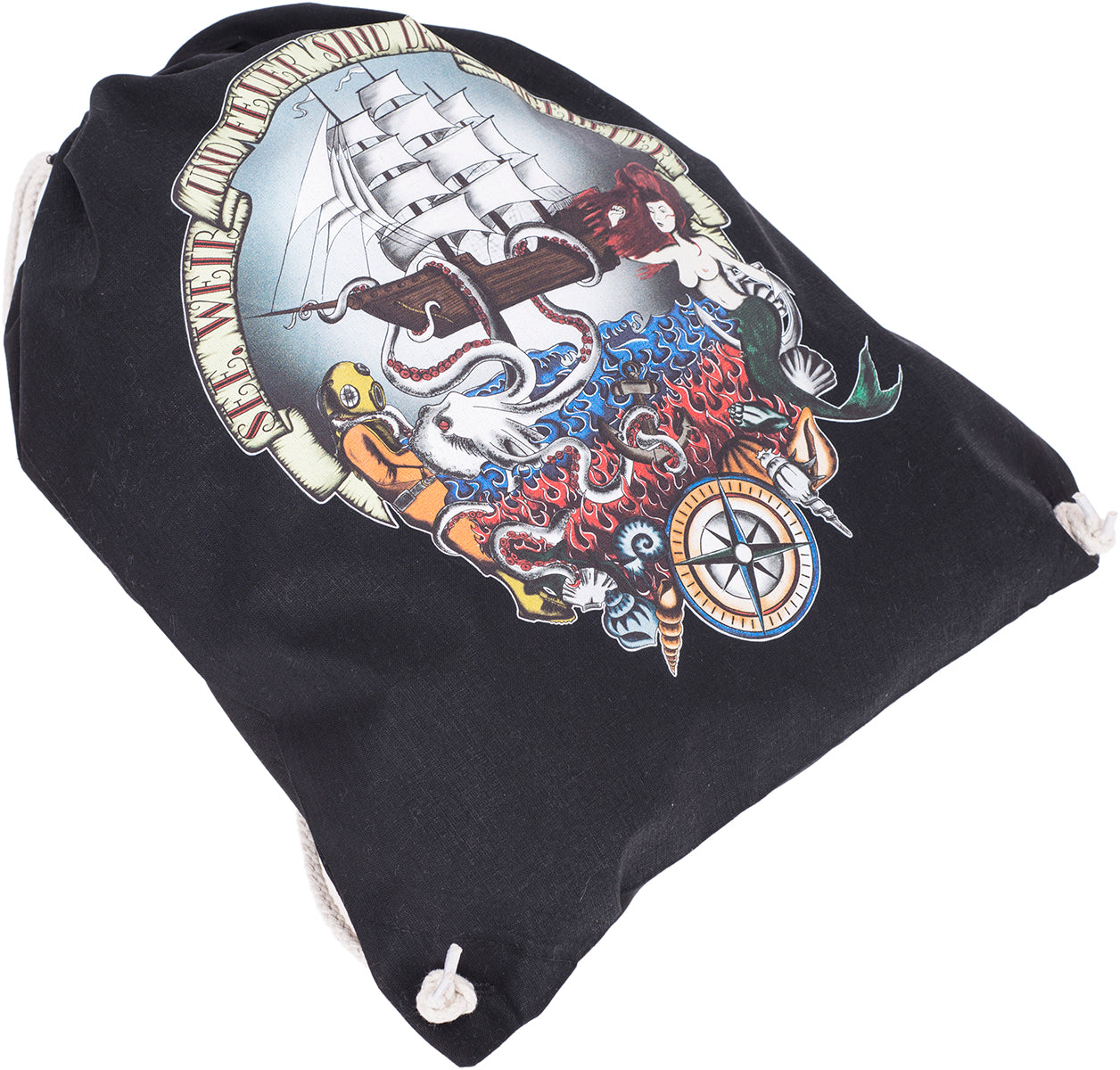 Kuestenluder_SEE_WEIB_UND_FEUER_Sailor_Ship_Mermaid_RUCKSACK_Turnbeutel-3