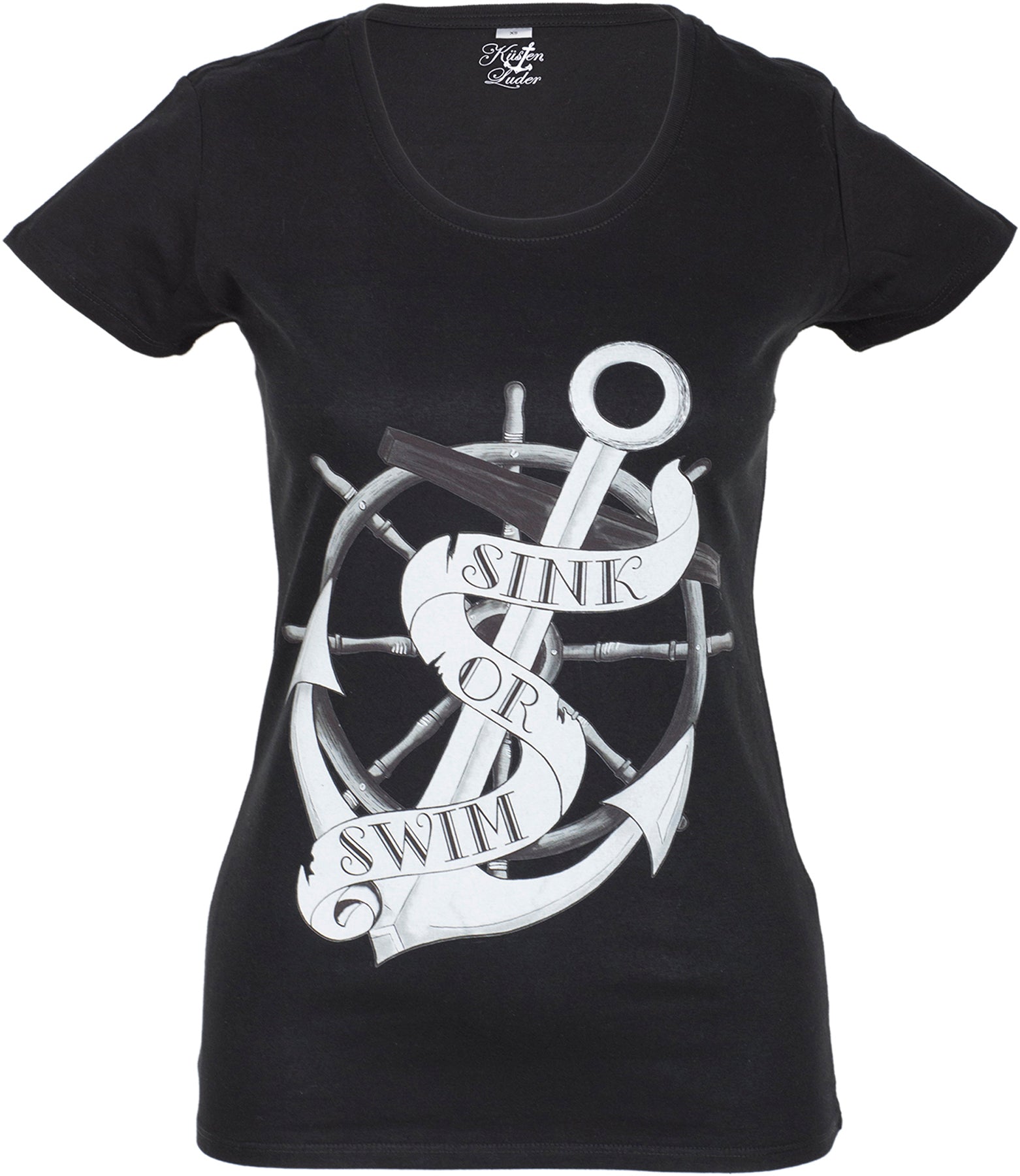 Kuestenluder_SINK_OR_SWIM_Sailor_ANKER_Anchor_Nautical_KURZARM_SHIRT_killer_kirsche