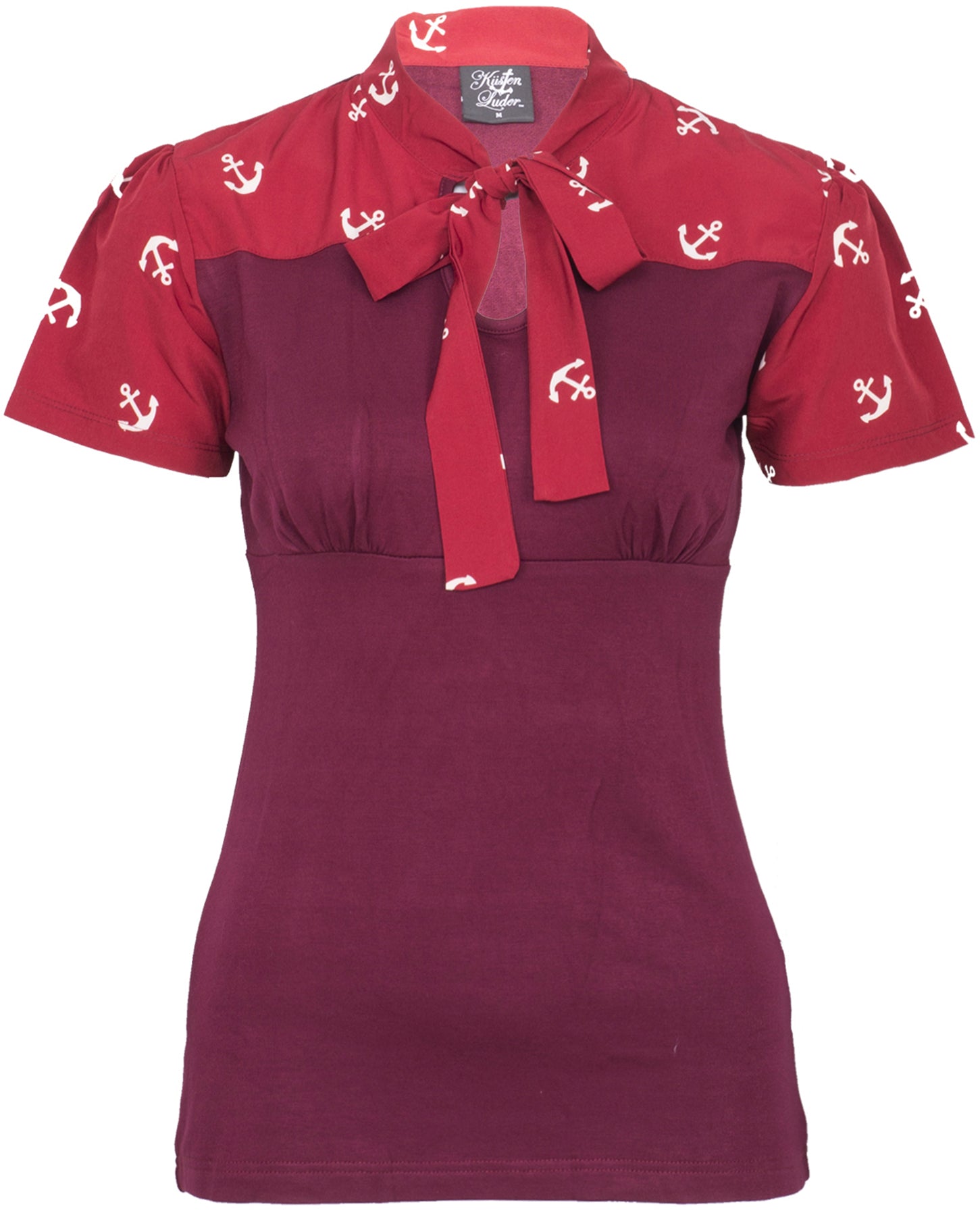 Kuestenluder_SIRENA_Sailor_Anchor_ANKER_Peephole_Schluppenbluse_SHIRT_-_Rot_killer_kirsche7FuPvrg9x4B5y