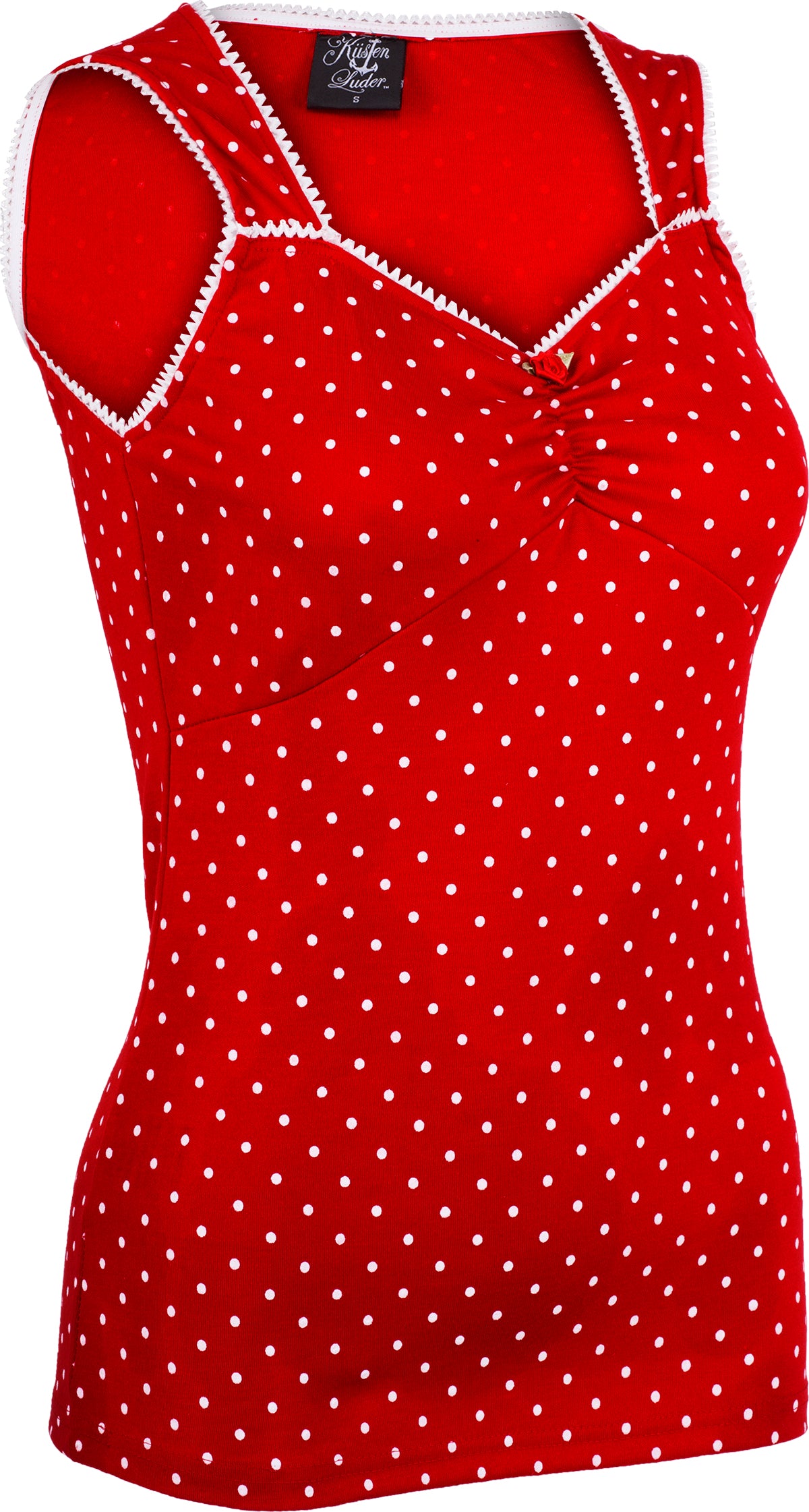 Kuestenluder_SOLEYA_Punkte_POLKA_DOT_Rose_TOP_Retro_Oberteil_Rot-Weiss-3