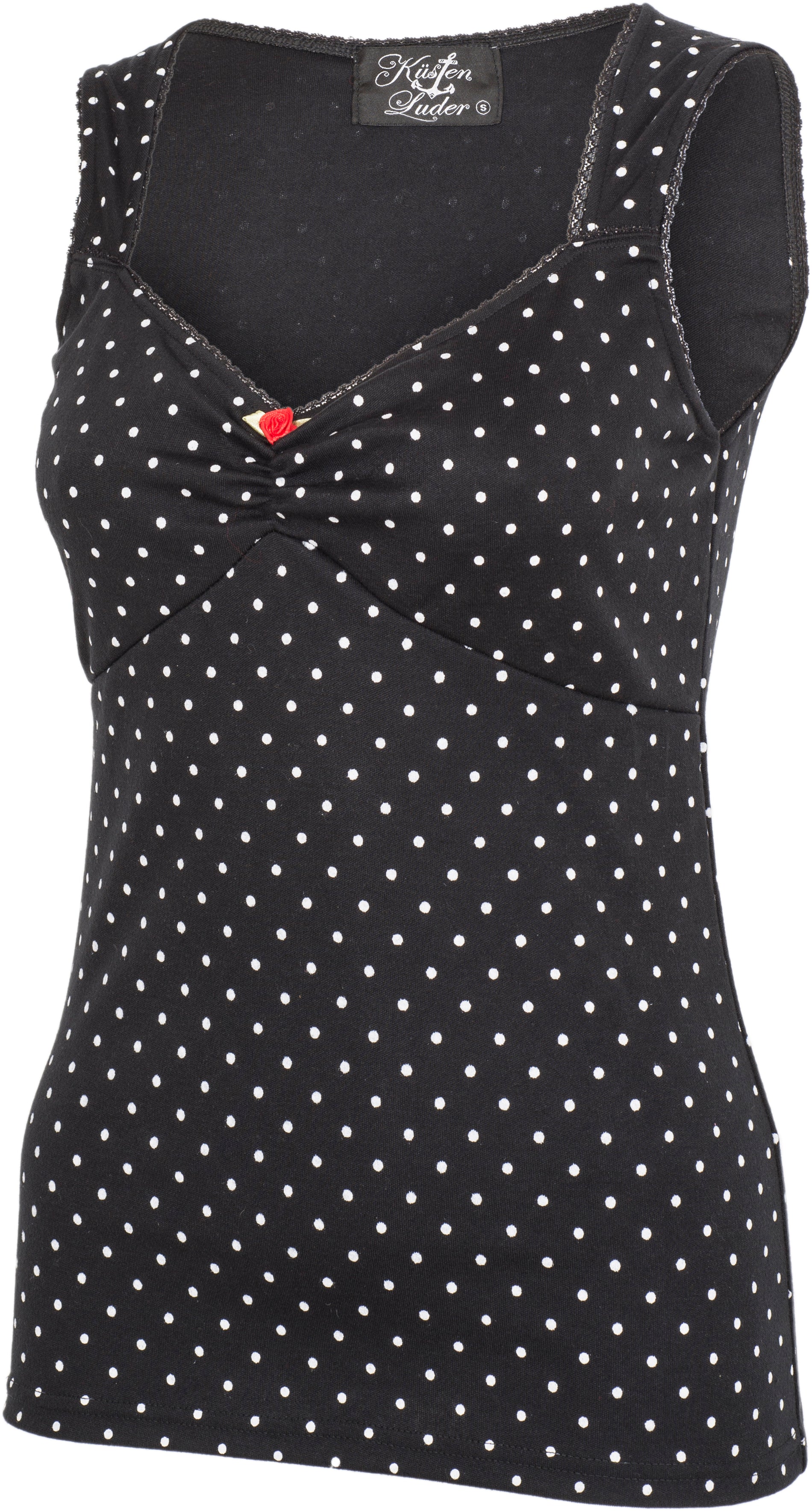 Kuestenluder_SOLEYA_Vintage_POLKA_DOT_Punkte_Rose_TOP_Retro_Oberteil-3J17Lawoq0Ktty