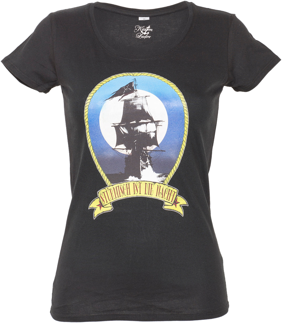 Kuestenluder_STueRMISCH_IST_DIE_NACHT_Sailor_SCHIFF_Ship_SHIRT_-_Schwarz-1