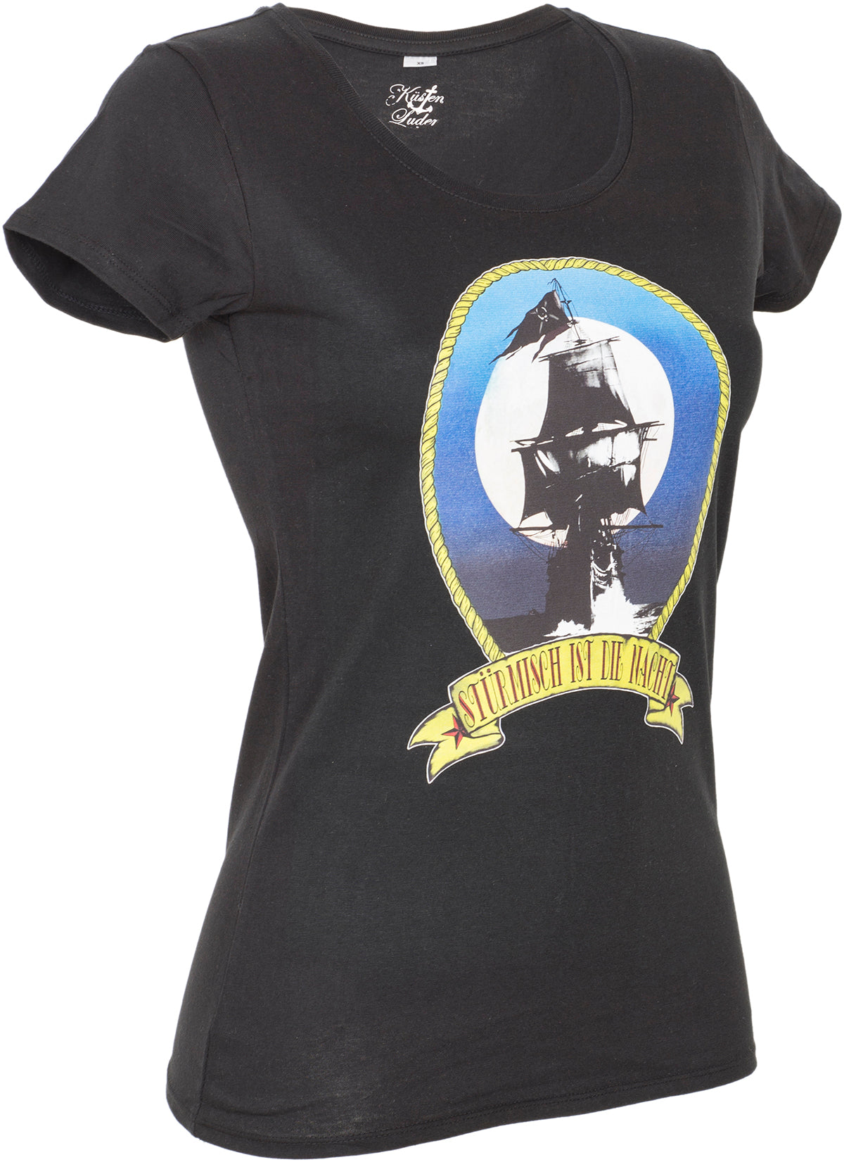 Kuestenluder_STueRMISCH_IST_DIE_NACHT_Sailor_SCHIFF_Ship_SHIRT_-_Schwarz-2