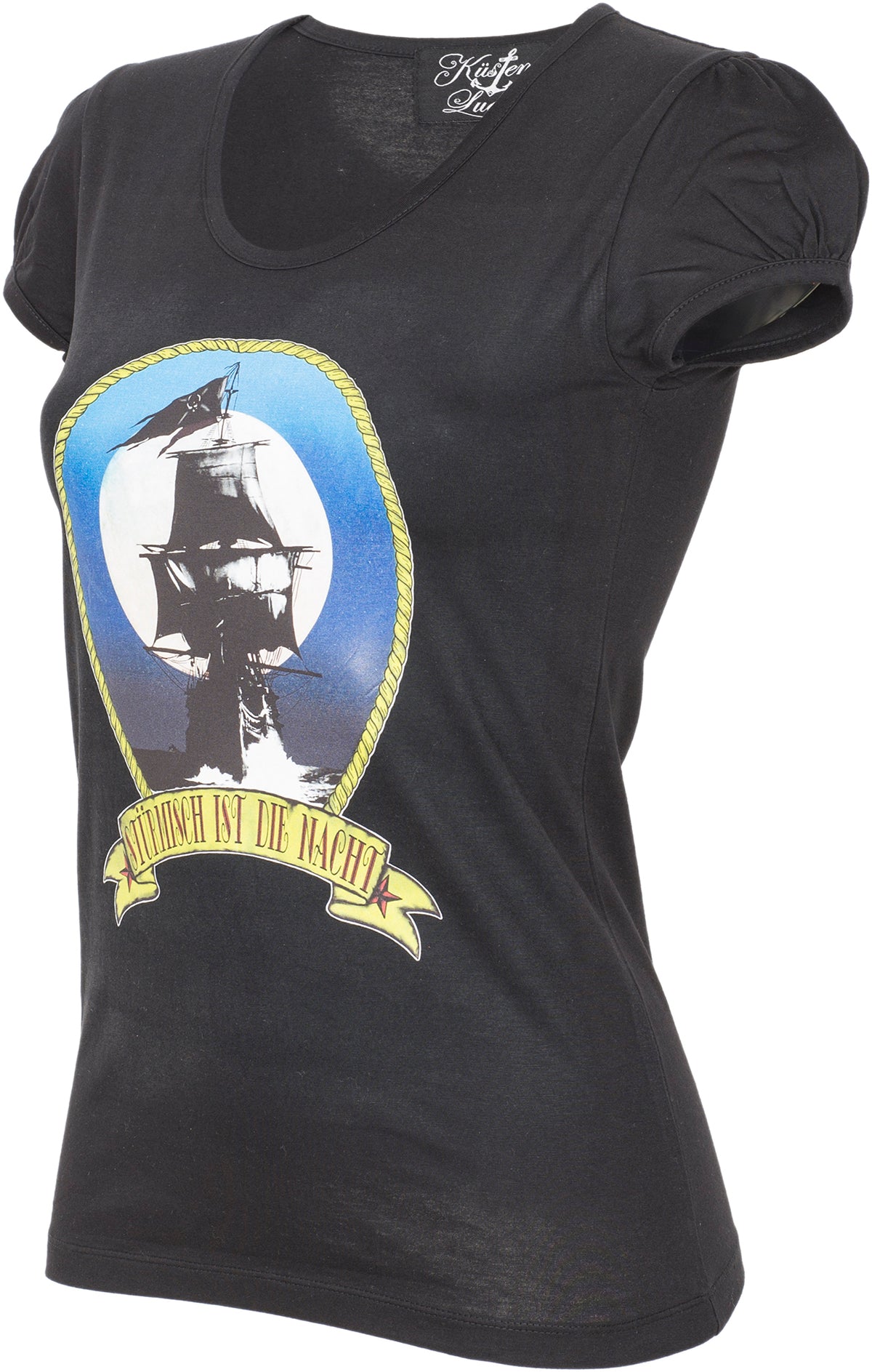 Kuestenluder_STueRMISCH_IST_DIE_NACHT_Sailor_SHIP_Schiff_SHIRT_-_Schwarz-3
