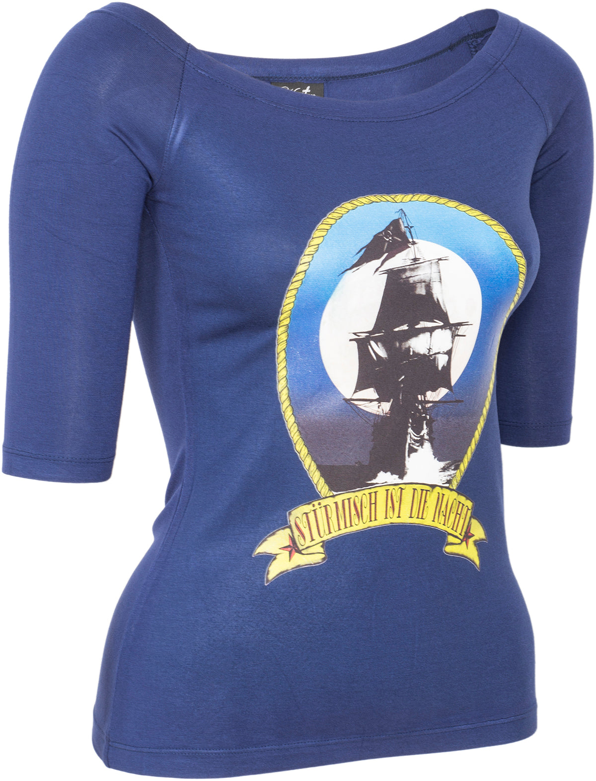 Kuestenluder_STueRMISCH_IST_DIE_NACHT_Sailor_Schiff_Raglan_34_Arm_SHIRT_-_Blau-2