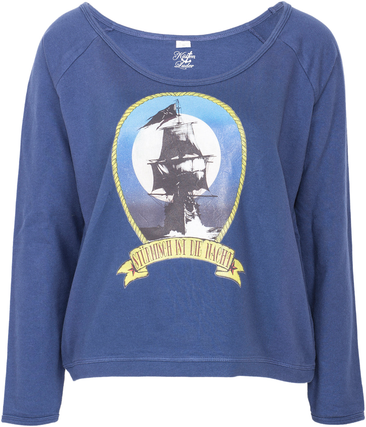 Kuestenluder_STueRMISCH_IST_DIE_NACHT_Sailor_Ship_Raglan_PULLOVER_-_Blau-1